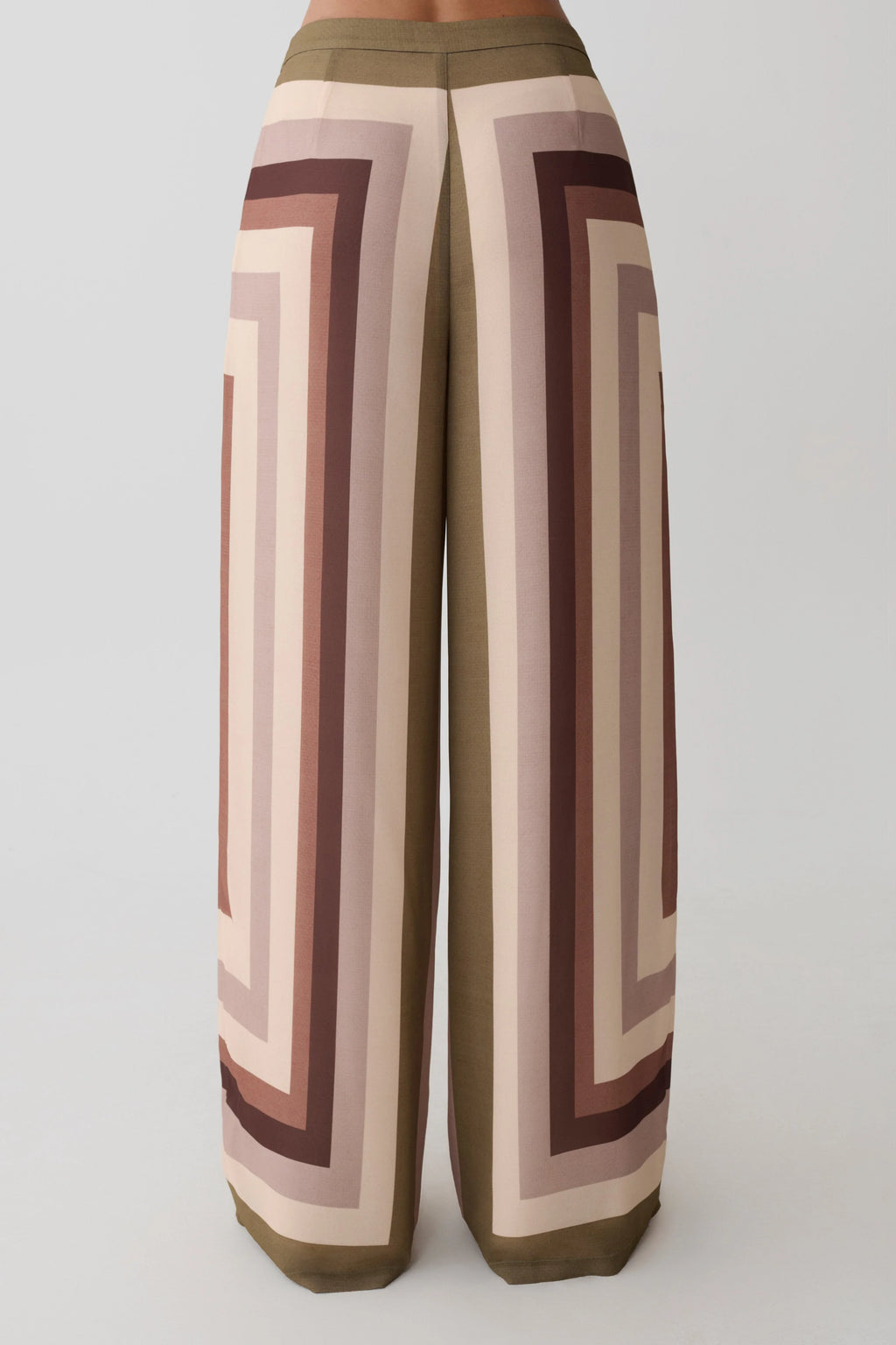Rachel Chiffon Straight Leg Pants - Multi Stripe