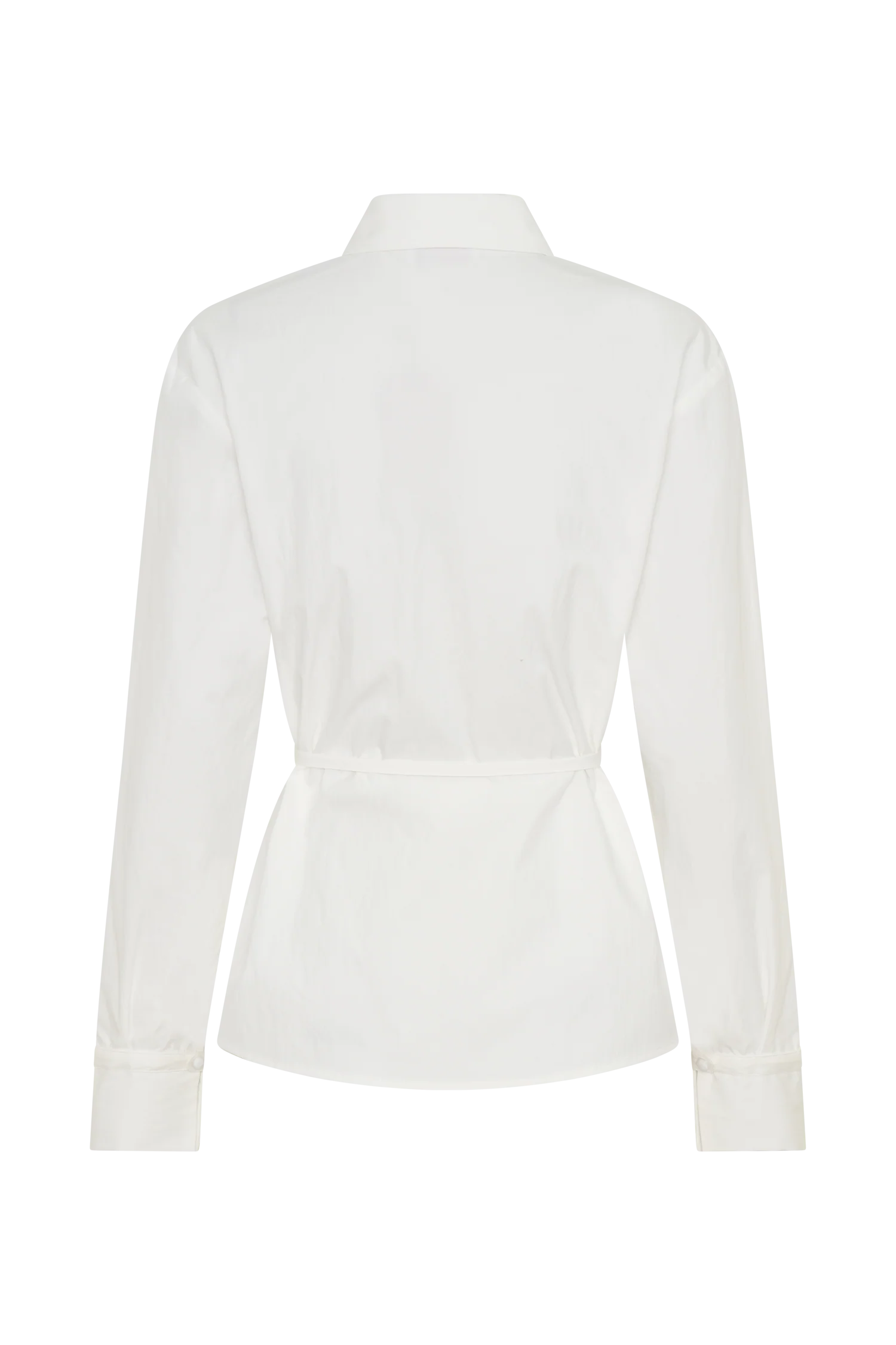 Millie Tie Back Cotton Shirt - White