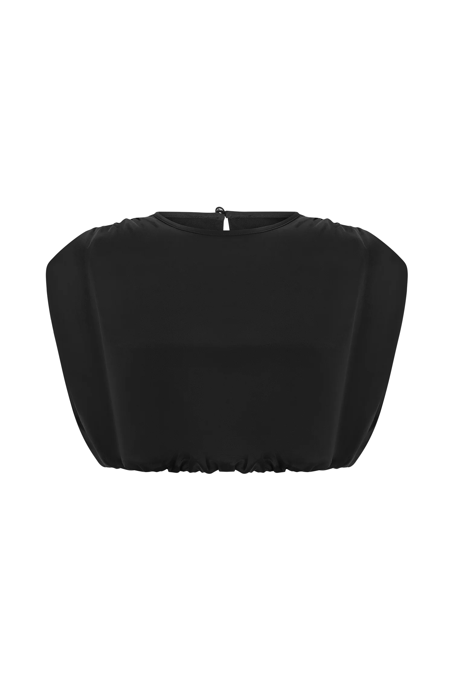 Zendaya Silk Crop Top - Black