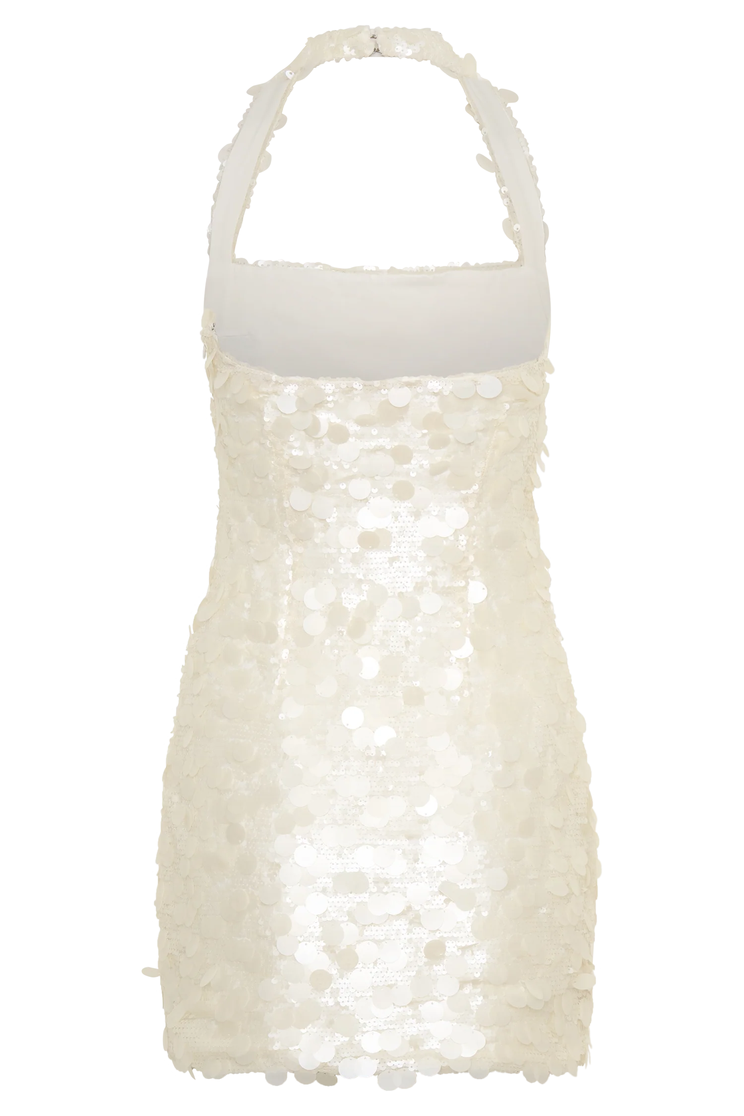 Caralee Sequin Halter Mini Dress - Ivory