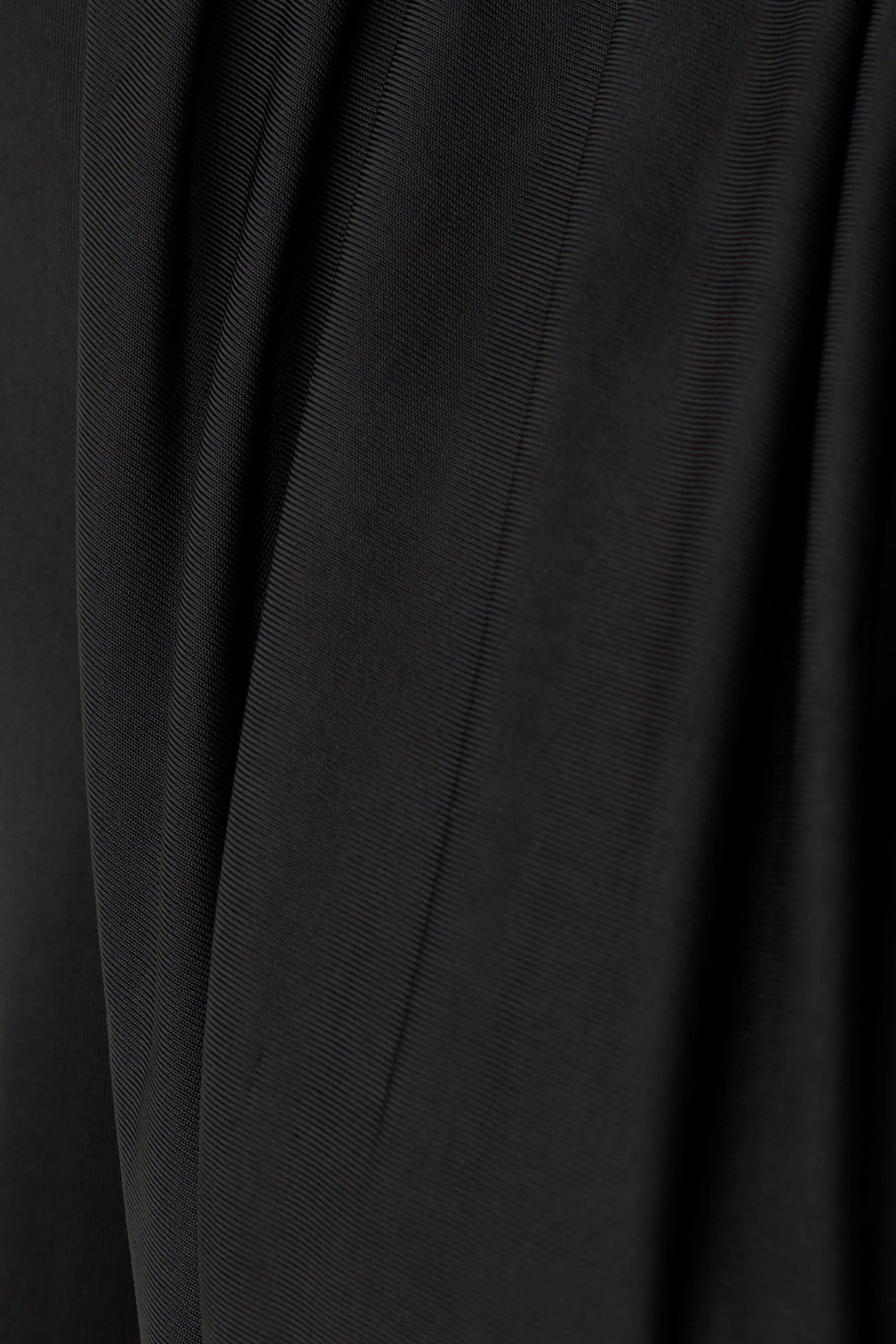 Ren Cowl Long Sleeve Slinky Bodysuit - Black