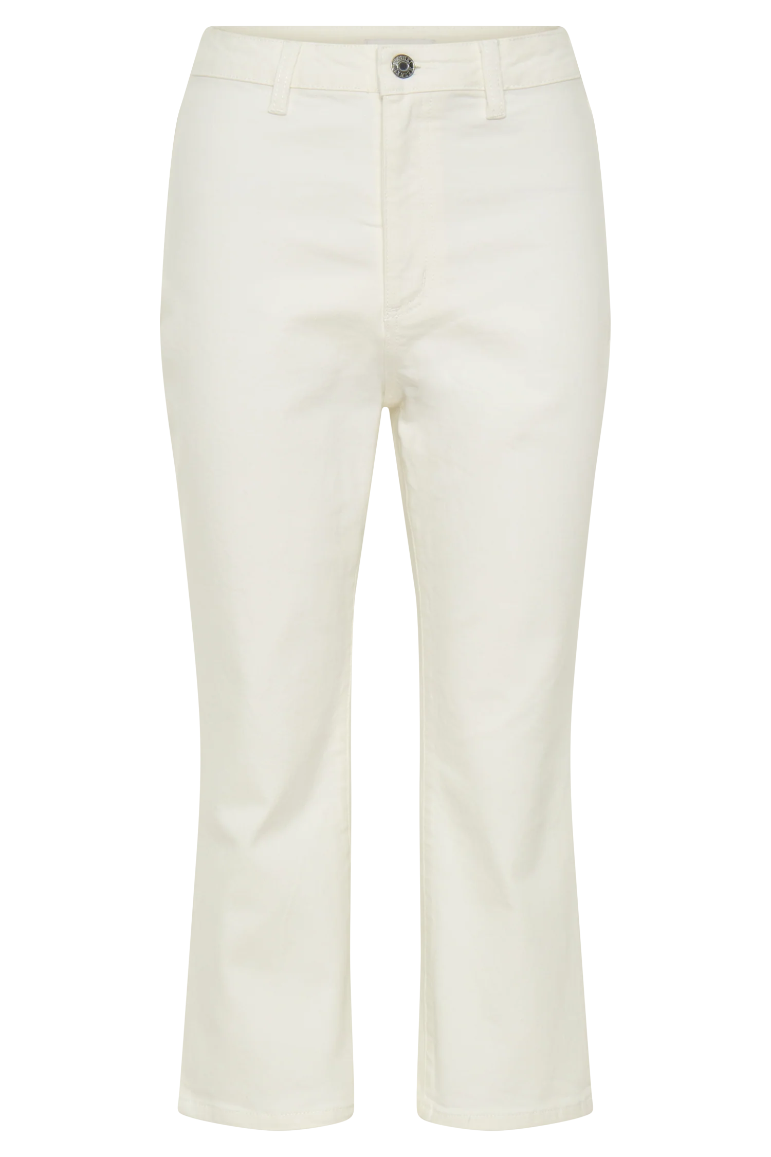 Mary Denim Capris - White