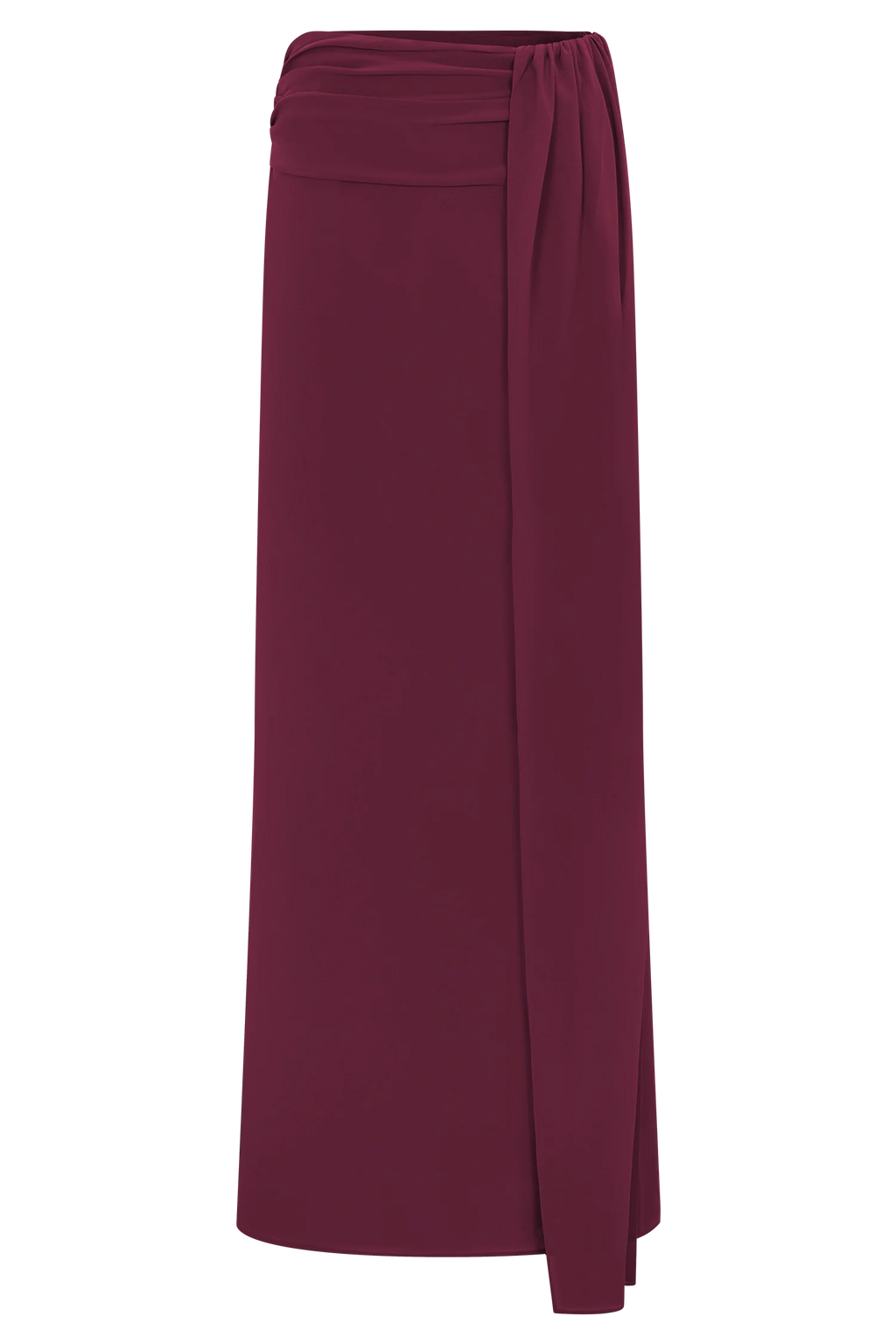 Celina Chiffon Overlay Maxi Skirt - Cherry Red