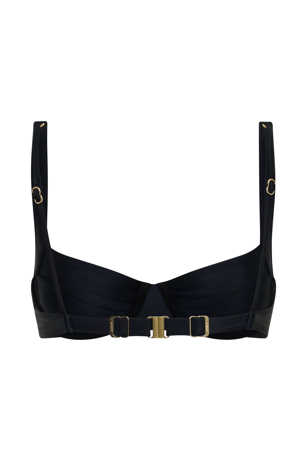 Abra Underwire Apex Bikini Top - Black