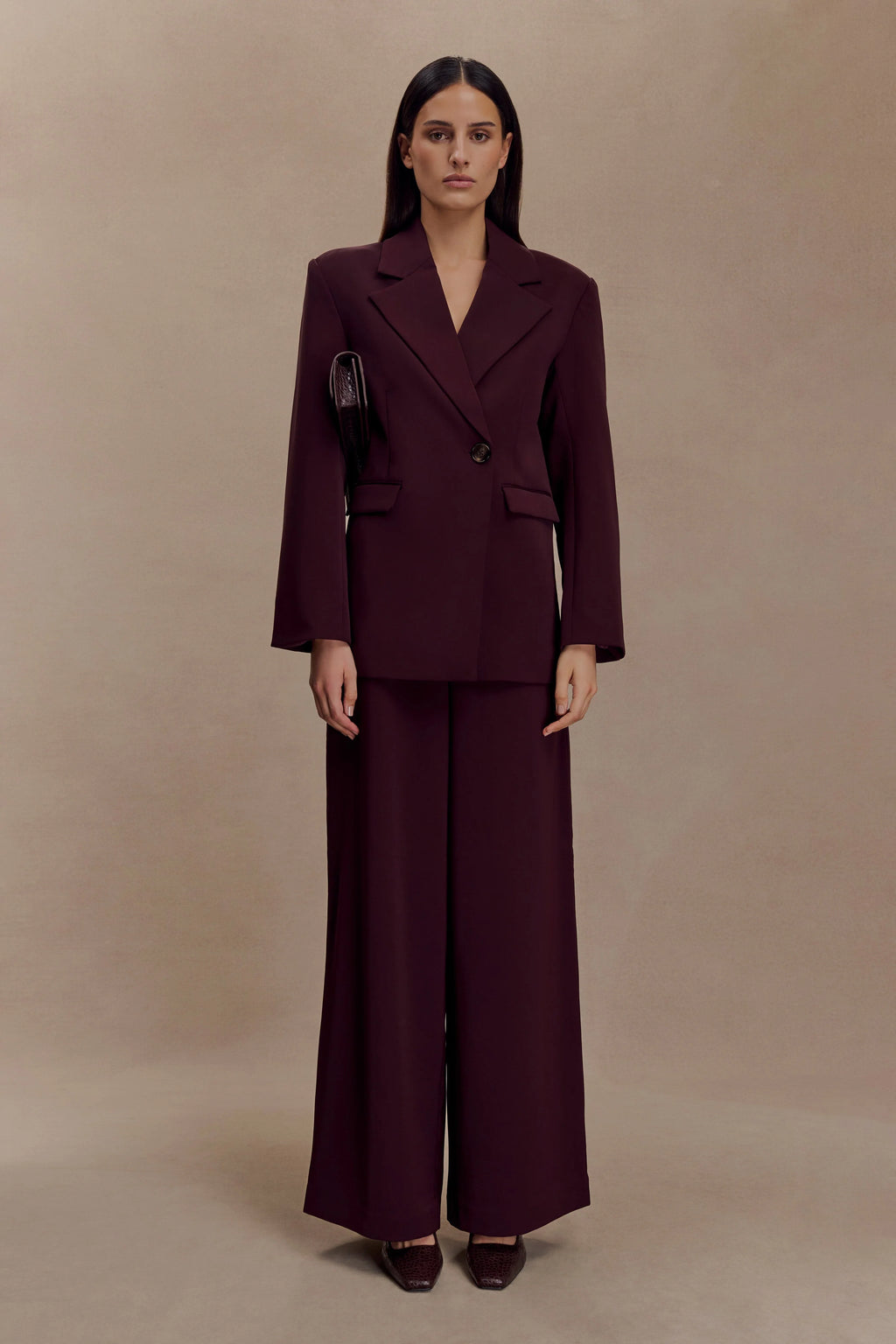 Mateo Oversized Blazer - Mahogany