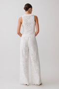 Tessa Broderie Straight Leg Pants - White
