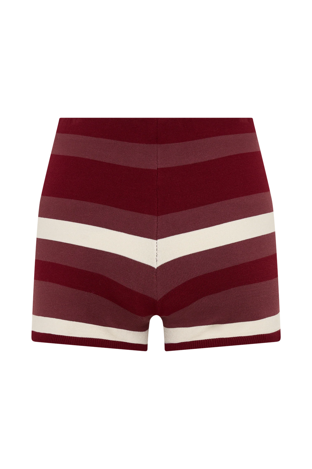 Philly Stripe Knit Short - Burgundy/Cream