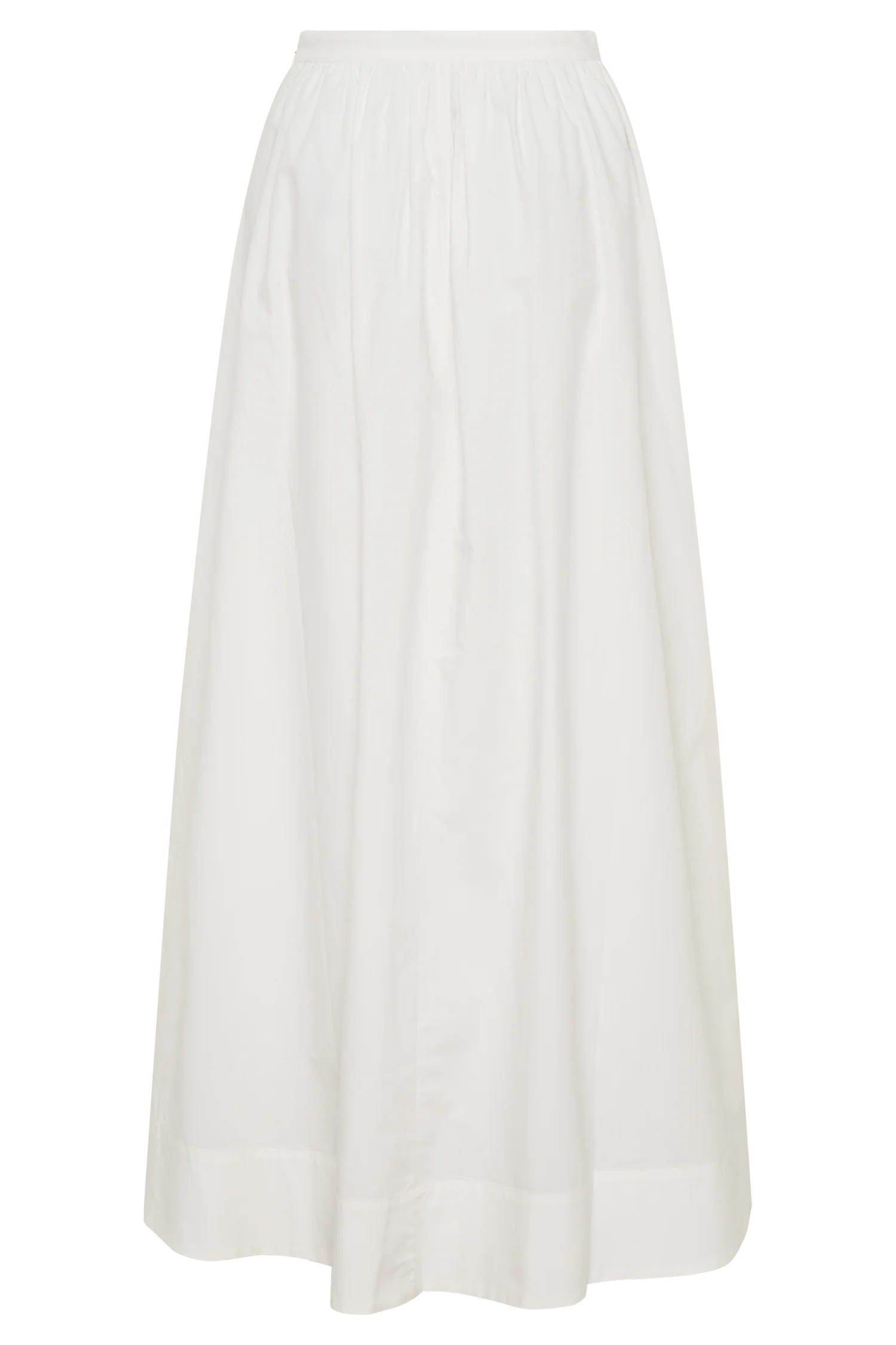 River Gathered Maxi Skirt - White