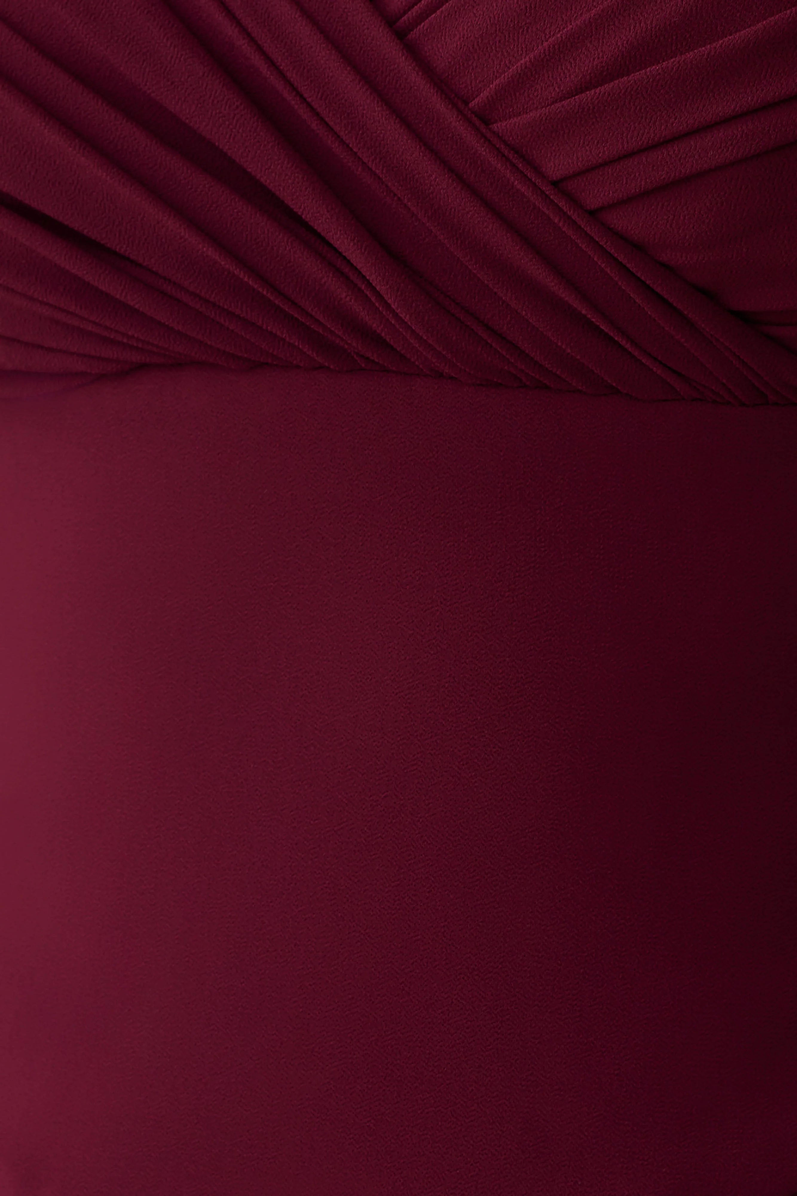 Mabel Off Shoulder Chiffon Maxi Dress - Merlot