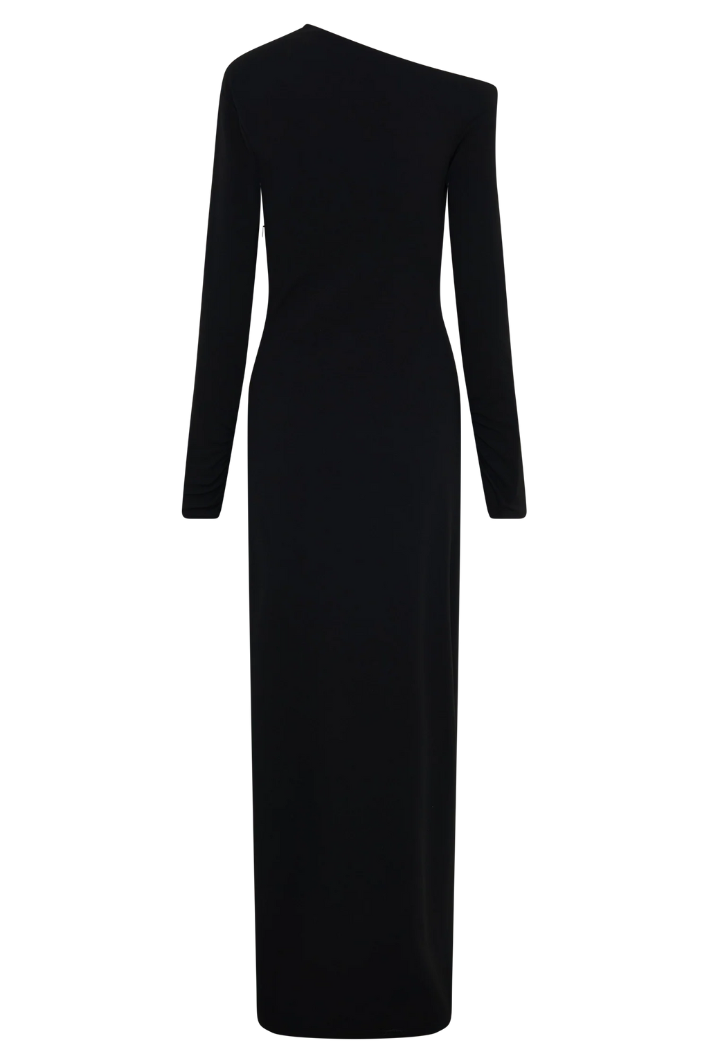Thalyn Crepe Maxi Dress With Split - Black