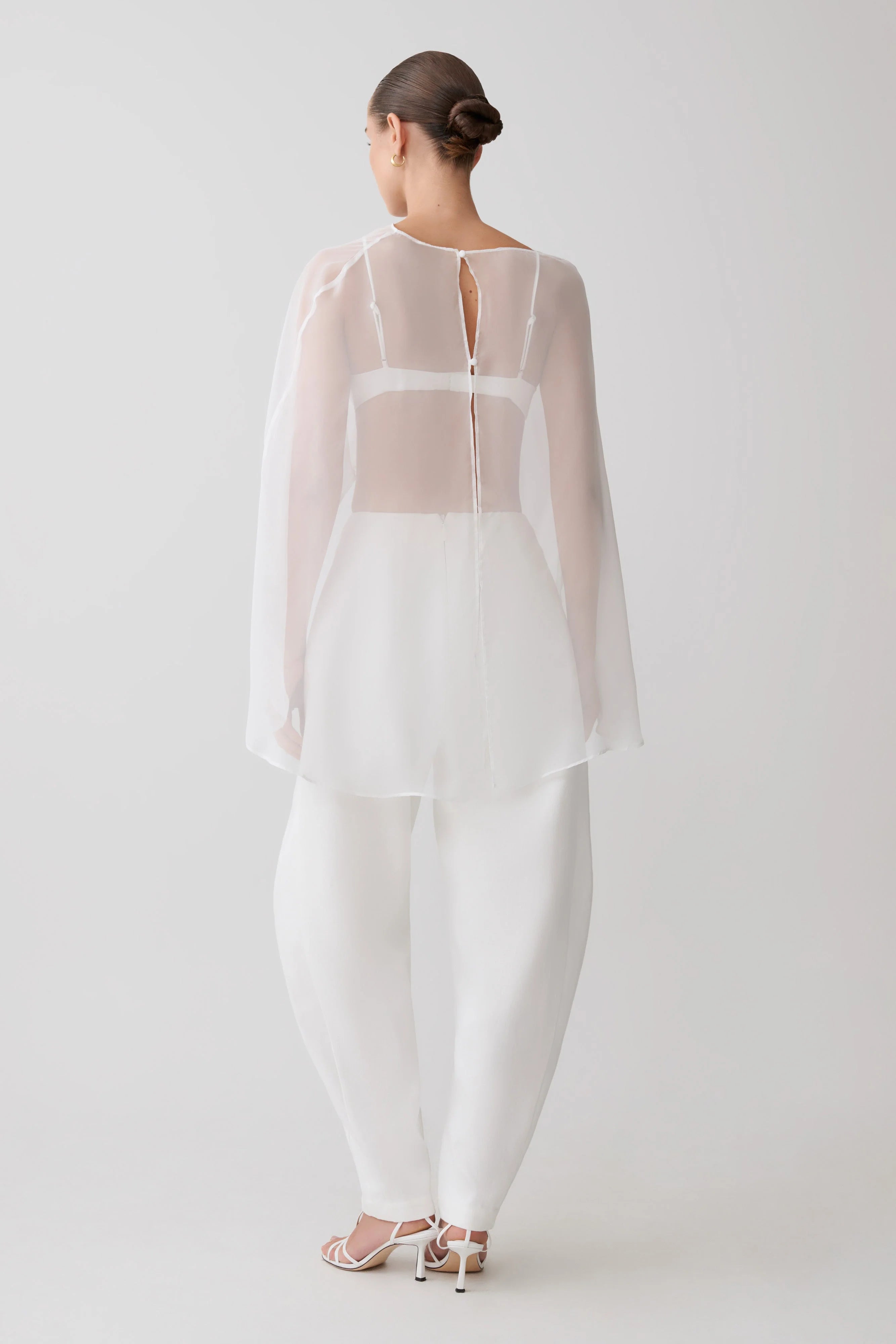 Oriana Linen Oversize Pants - White