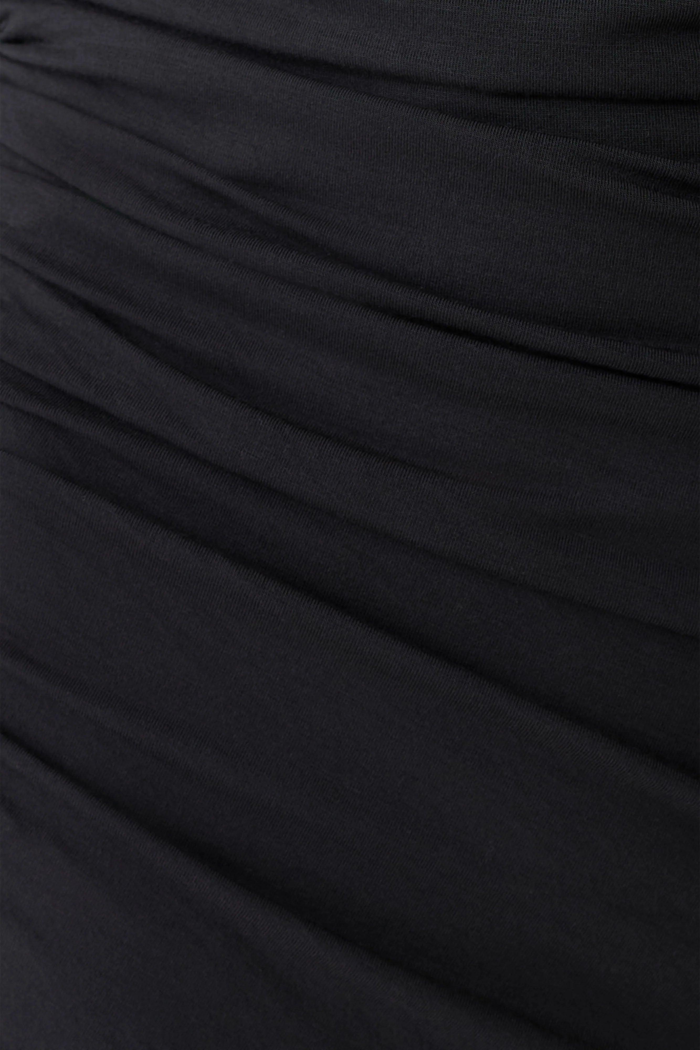 Thao Long Sleeve Gathered Mini Dress - Dark Charcoal