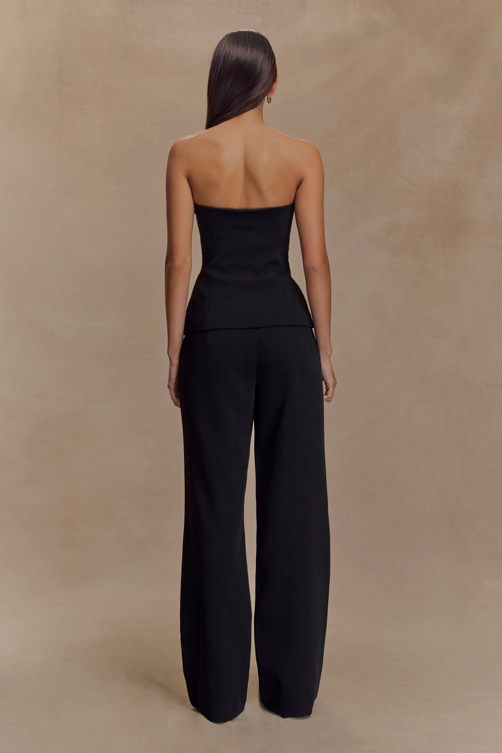 Lindie Straight Leg Suiting Pants - Black