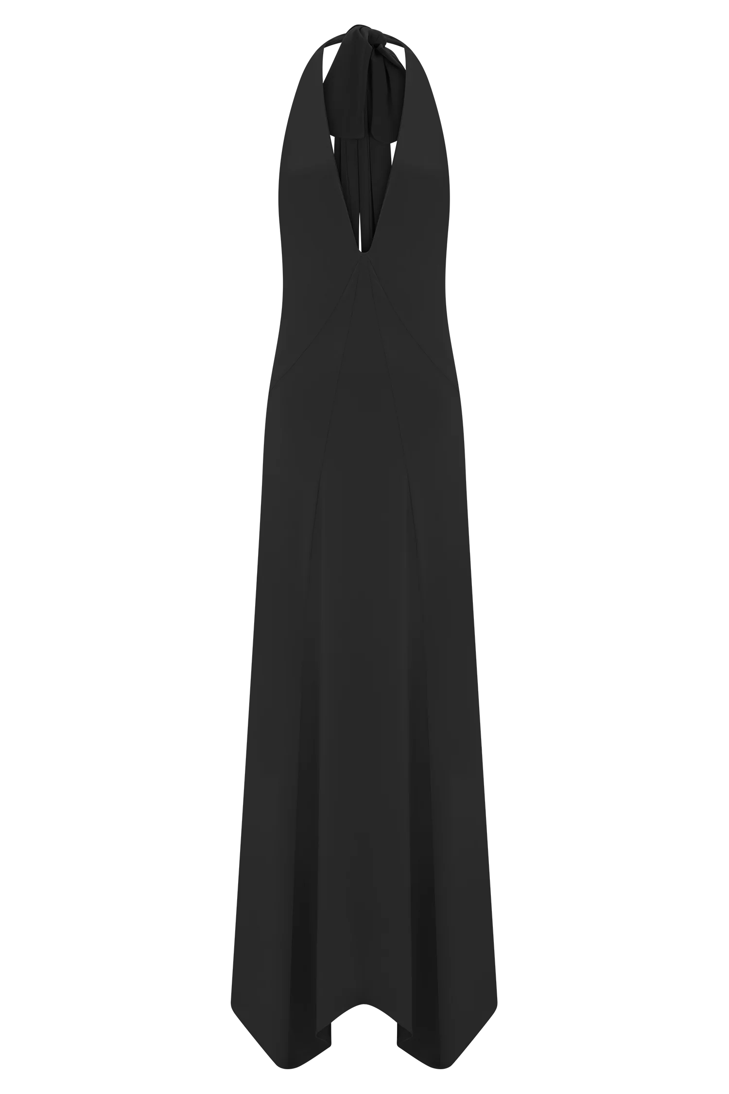 Juliet Slinky Maxi Dress With Scarf - Black