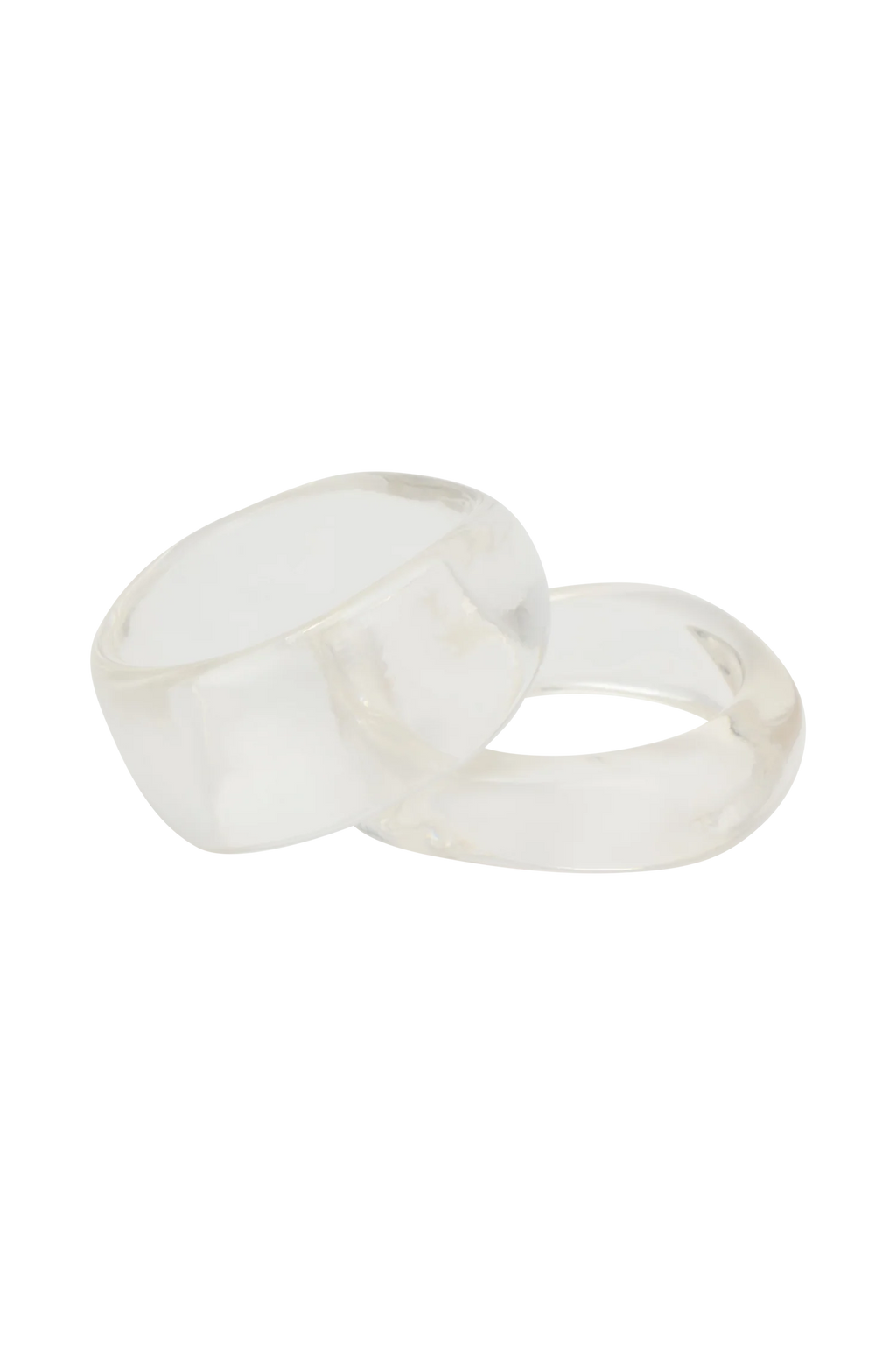 Marah Resin Bangle Set - Clear