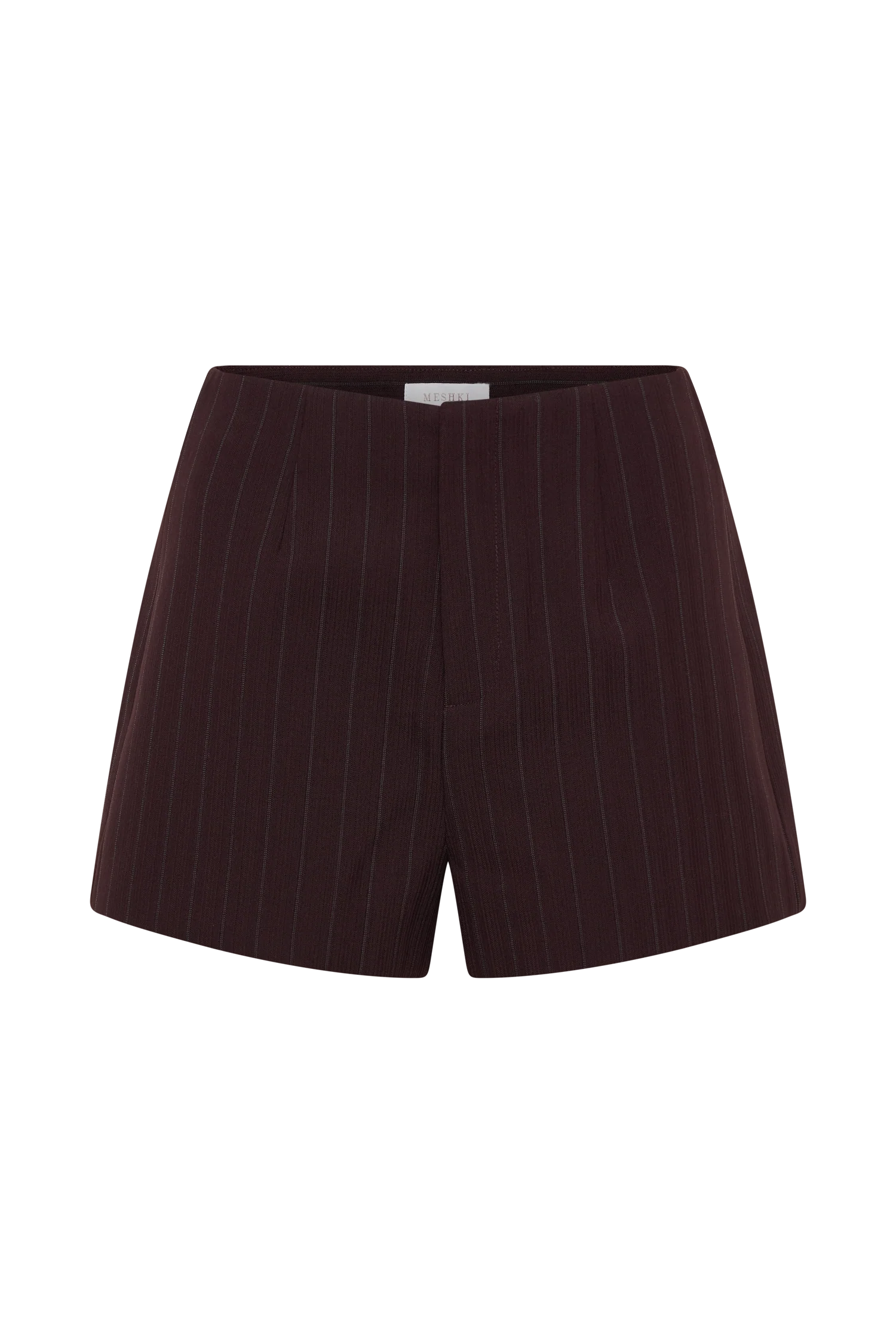 Agatha Suiting Shorts - Plum Pinstripe