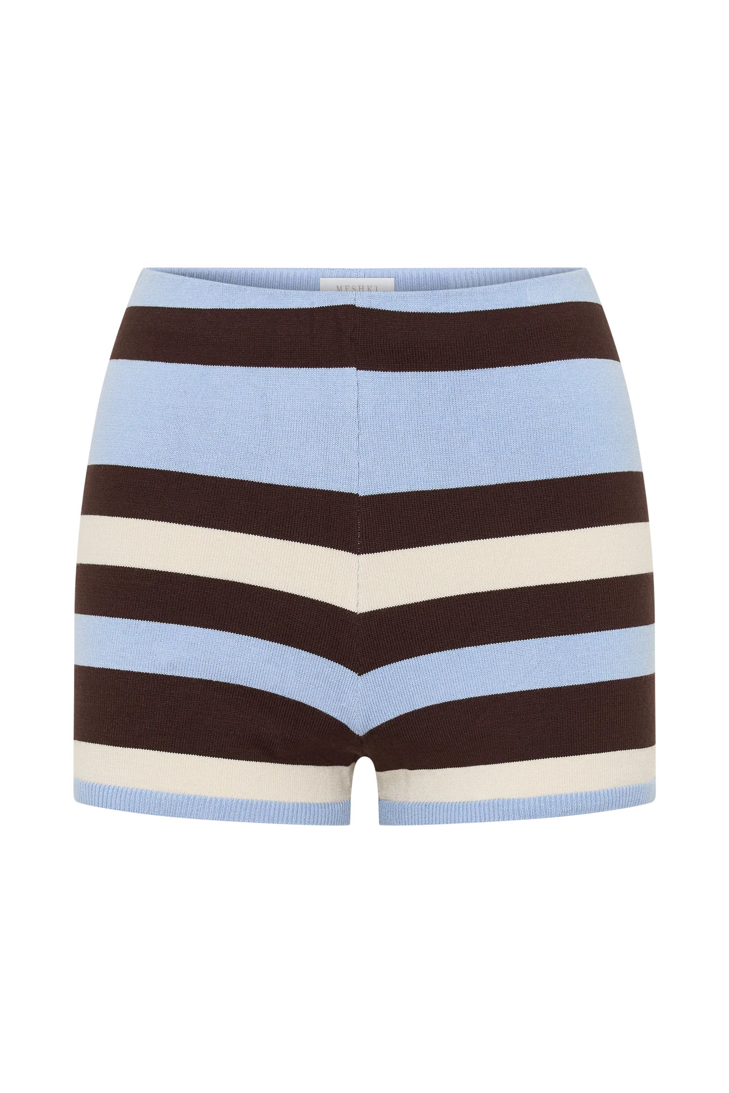 Philly Stripe Knit Short - Chocolate/Blue