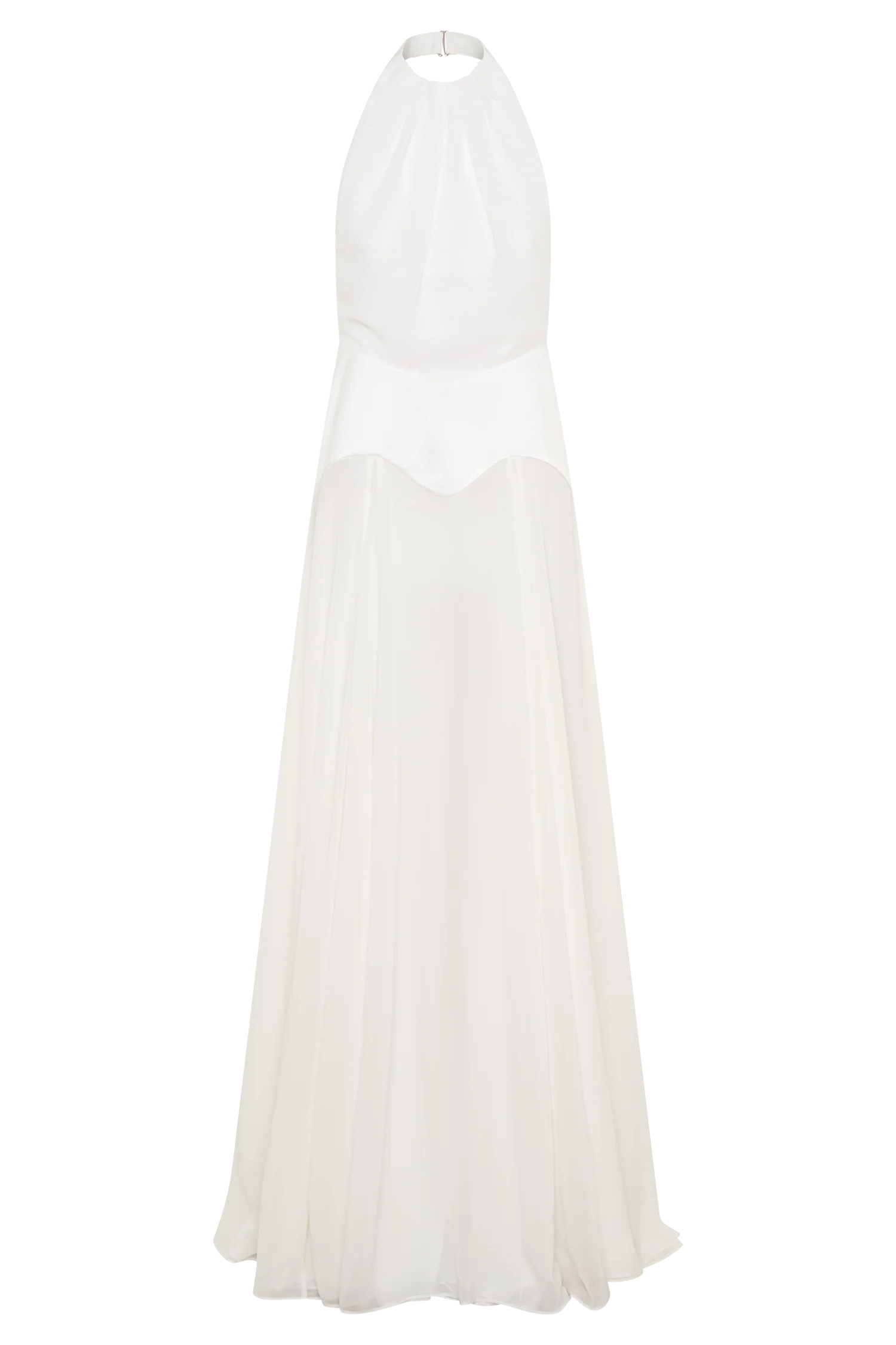 Susan Chiffon Halter Maxi Dress - Ivory