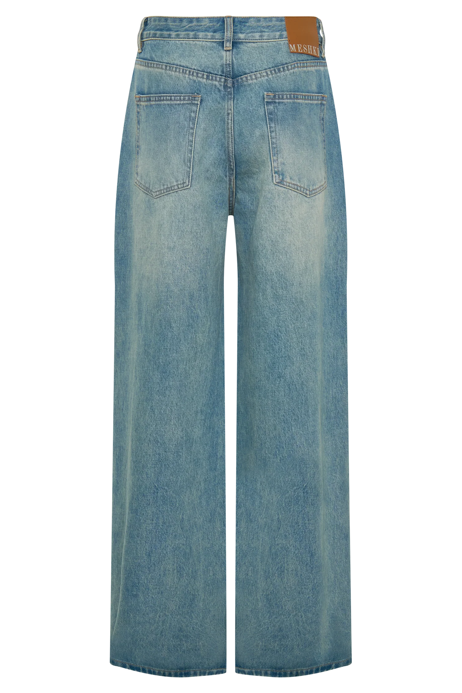 Romi Mid Rise Wide Leg Jeans - Faded Mid Blue