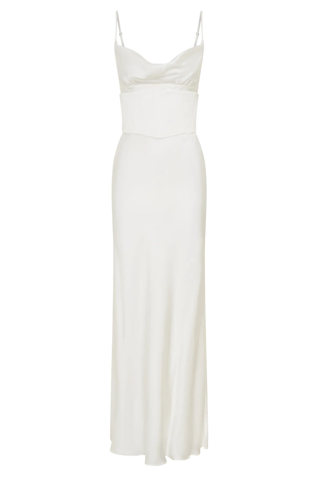 Seraphine Corset Satin Maxi Dress - Ivory