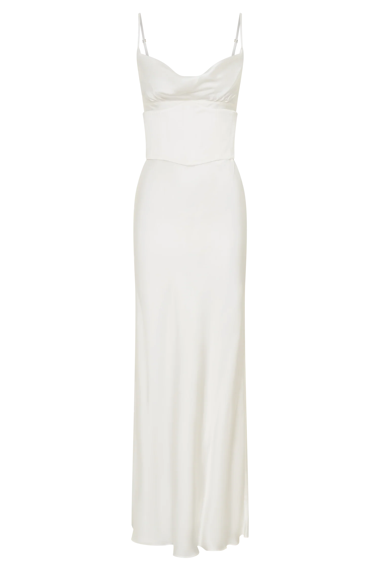 Seraphine Corset Satin Maxi Dress - Ivory