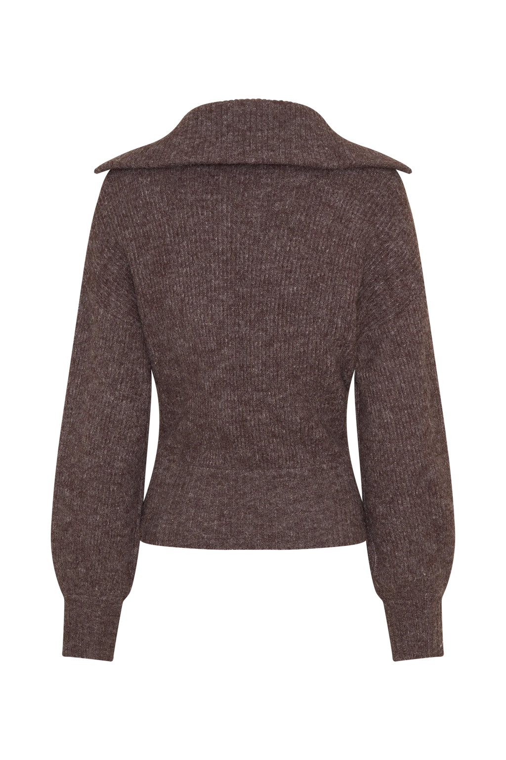 Skylaine Zip Knit Jumper - Brown Marle