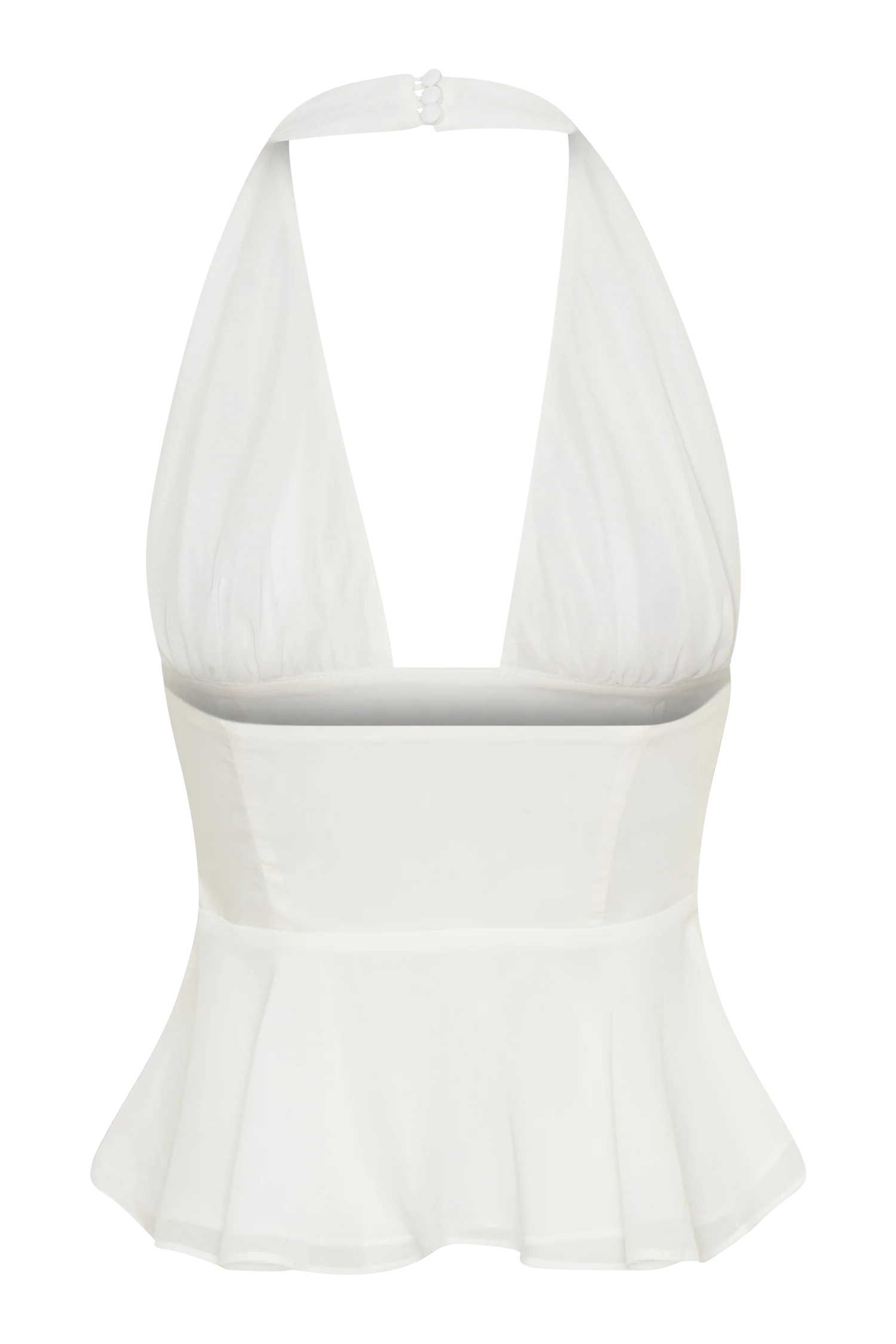 River Halter Neck Sleeveless Top - White