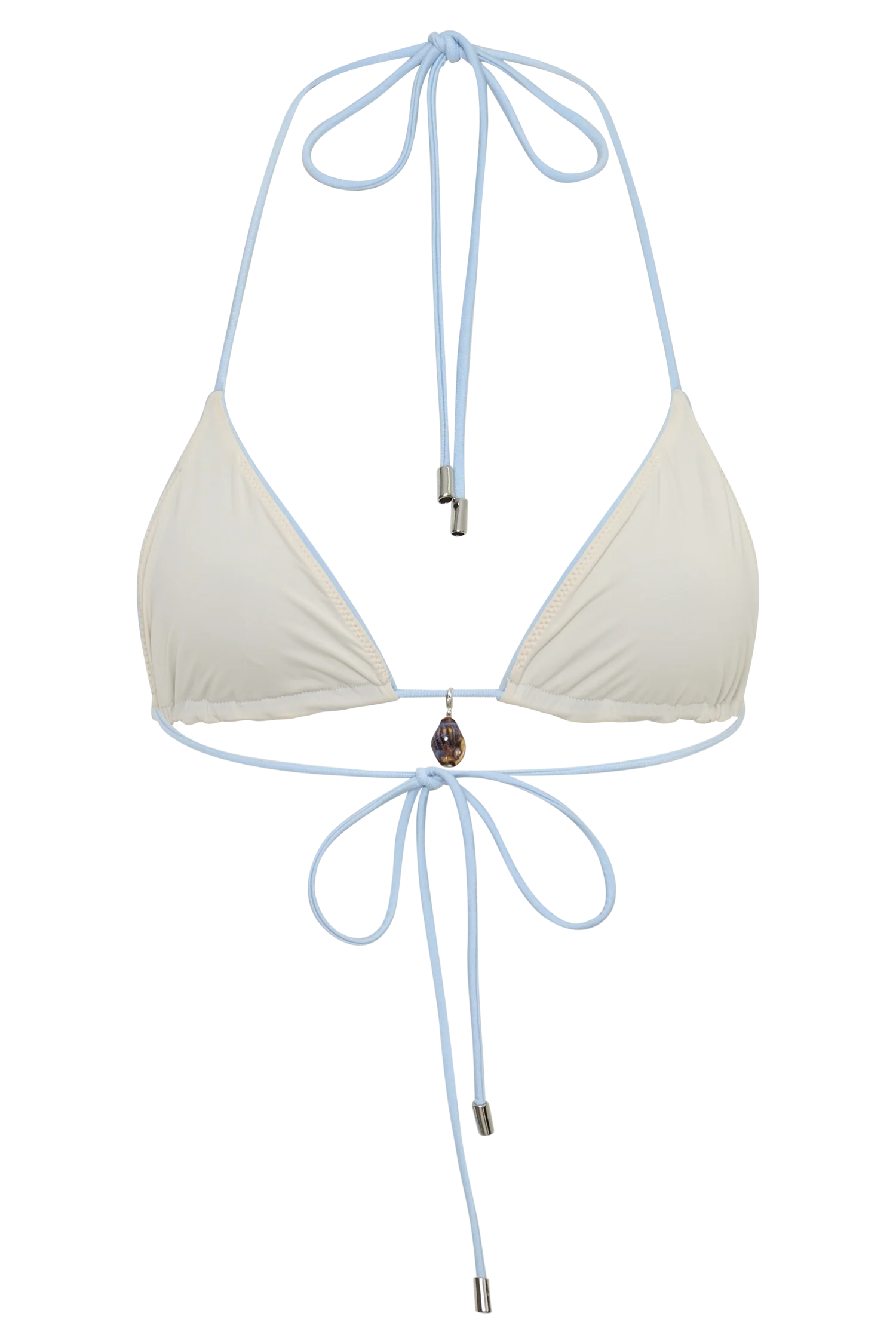 Blossom Classic Triangle Bikini Top - Pale Blue