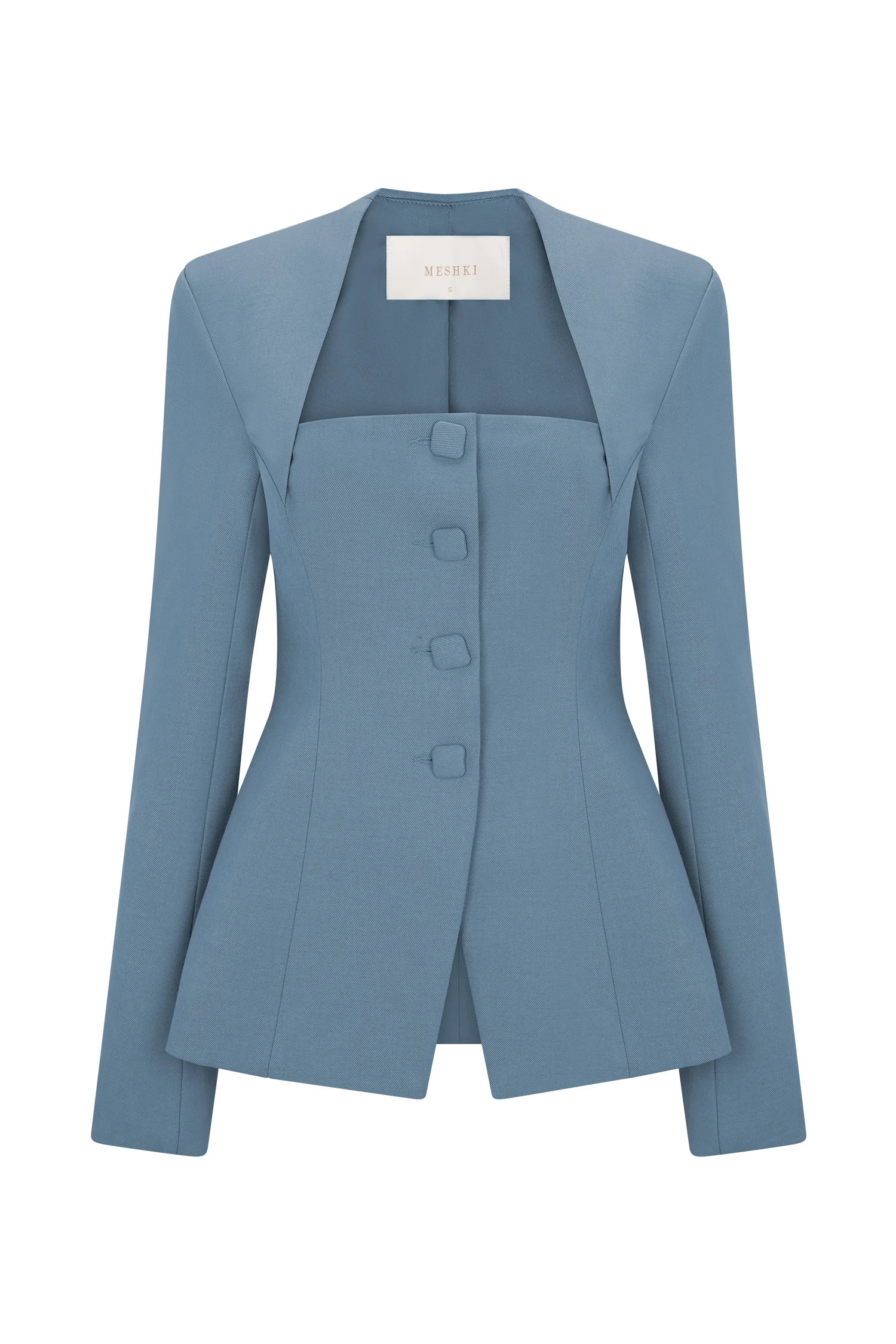Christel Suiting Fitted Blazer - Ocean Blue