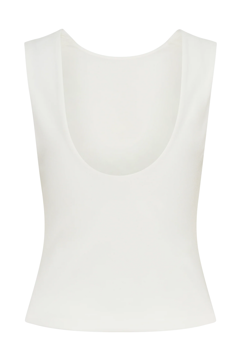 Kyra Open Back Scuba Crepe Top - White