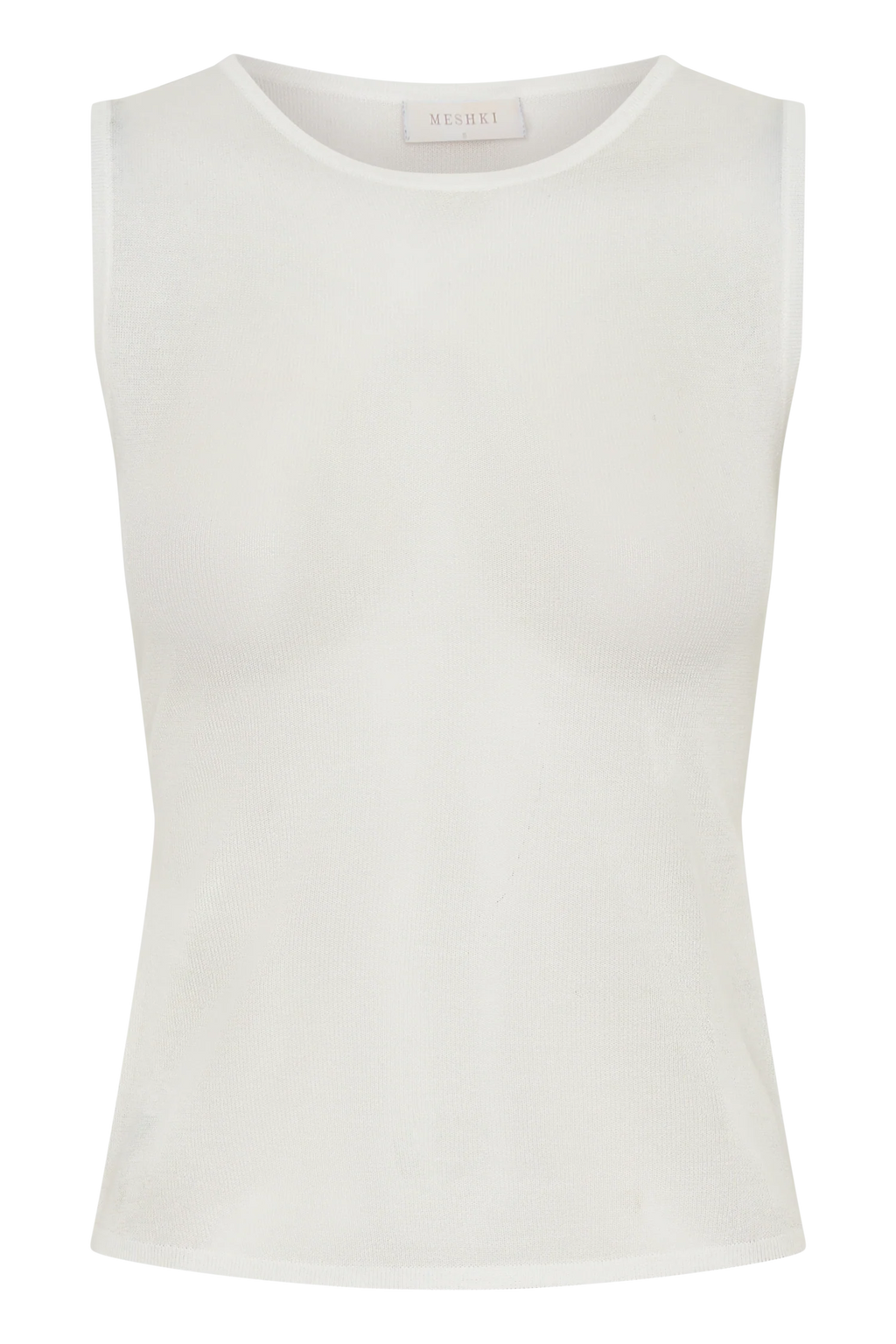 Dollie Sheer Knit Tank Top - Ivory