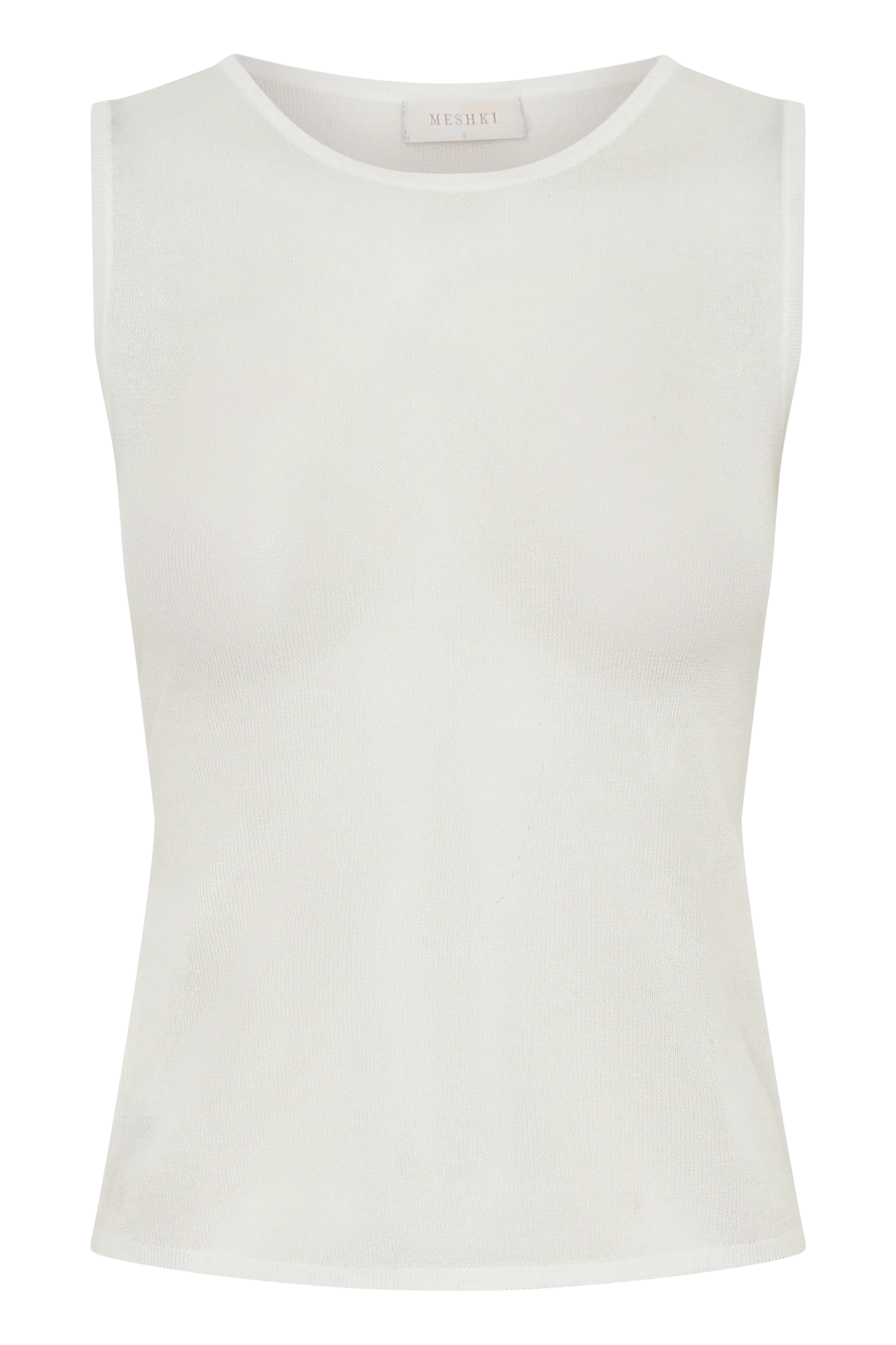 Dollie Sheer Knit Tank Top - Ivory