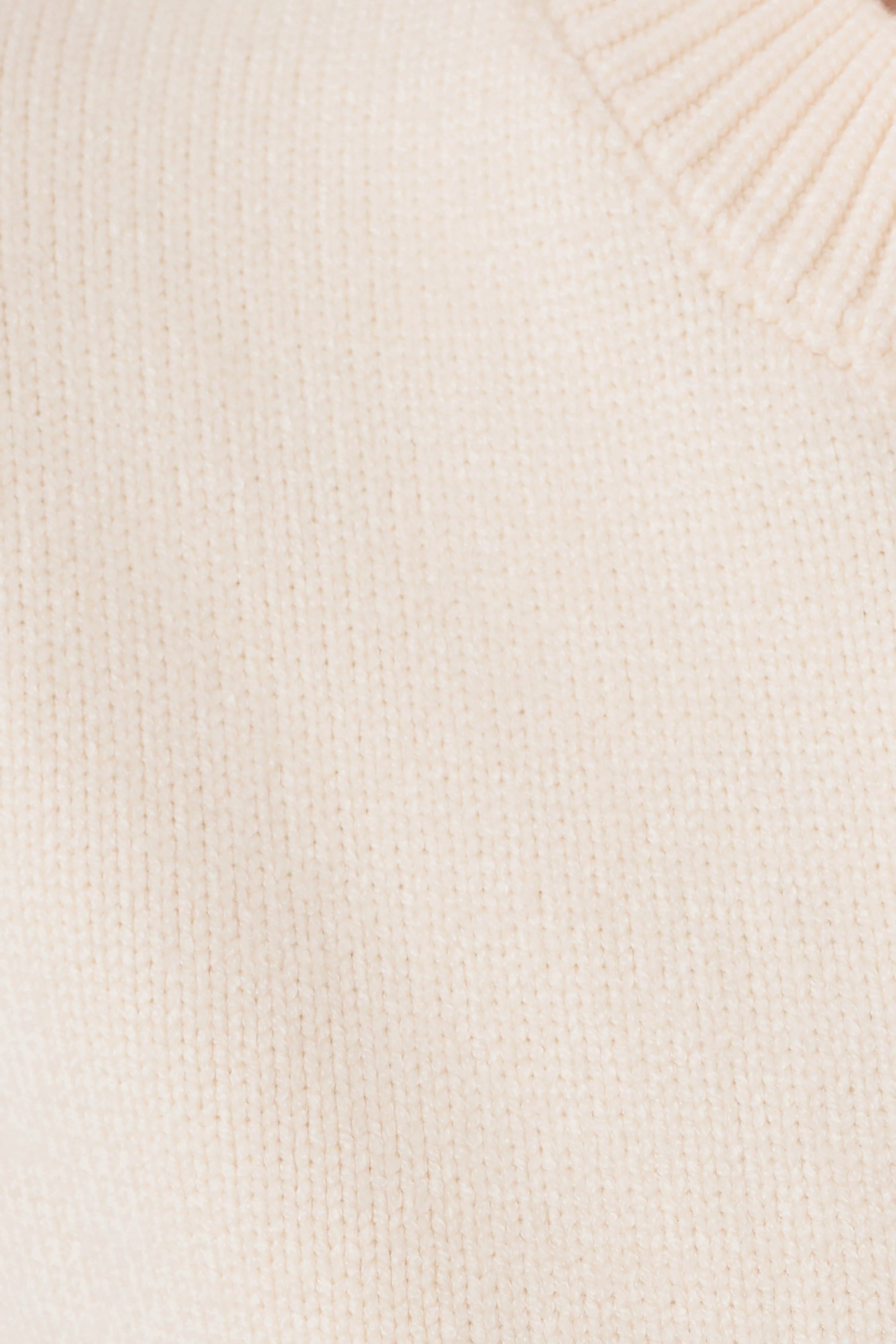 Lara Knit Cardigan With Scarf - Ivory