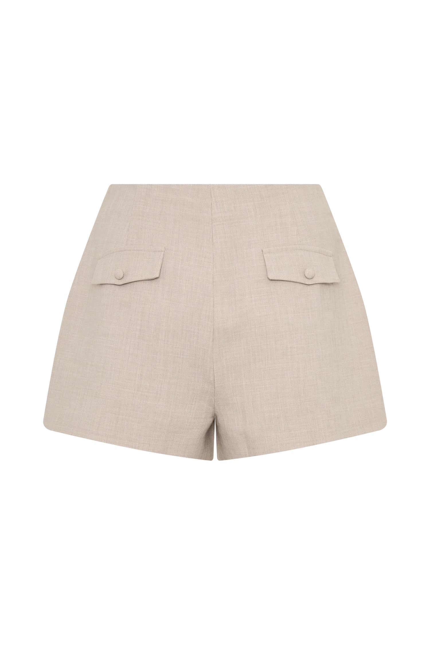 Solenne Suiting Shorts - Natural Marle