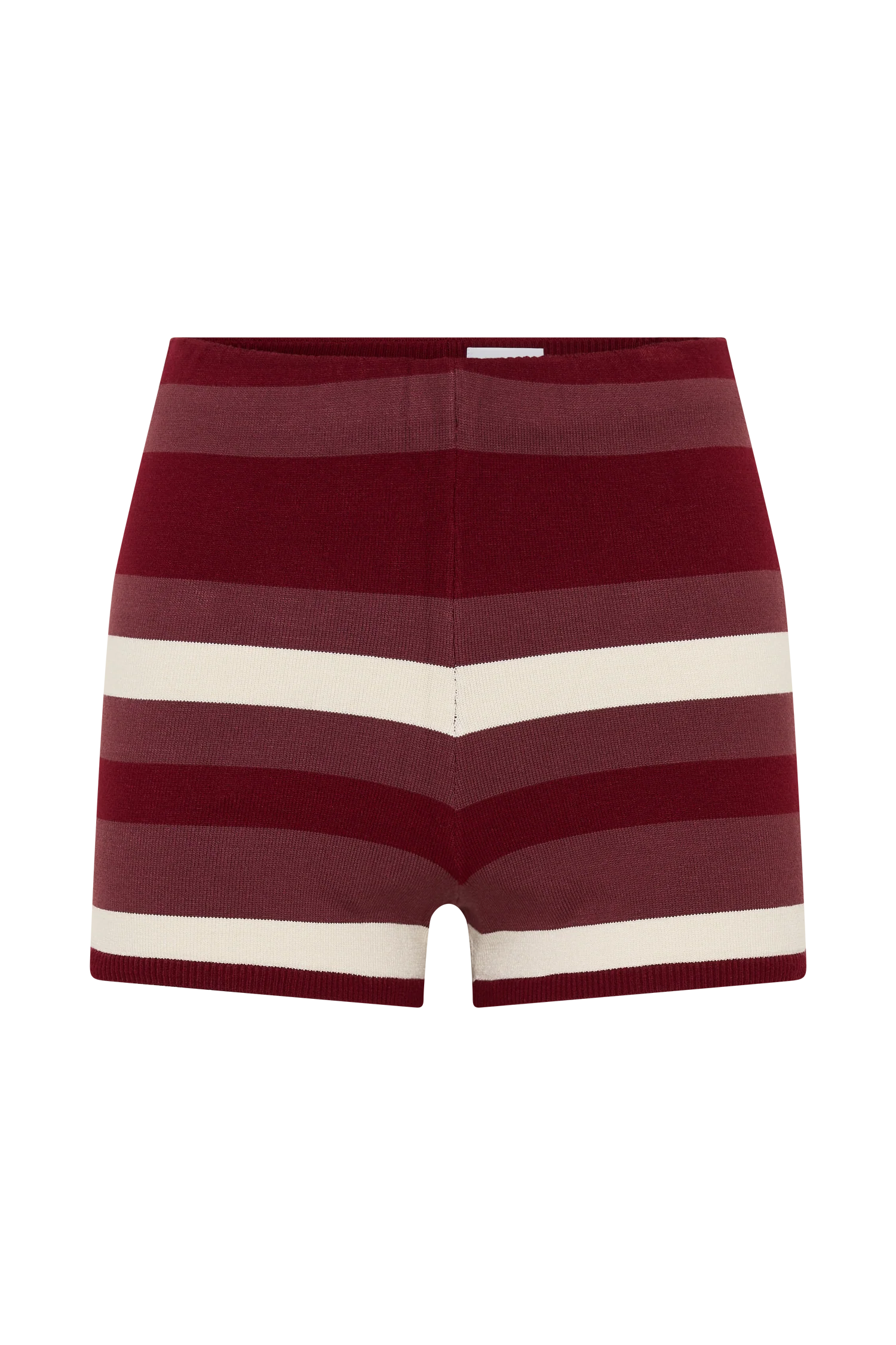 Philly Stripe Knit Short - Burgundy/Cream