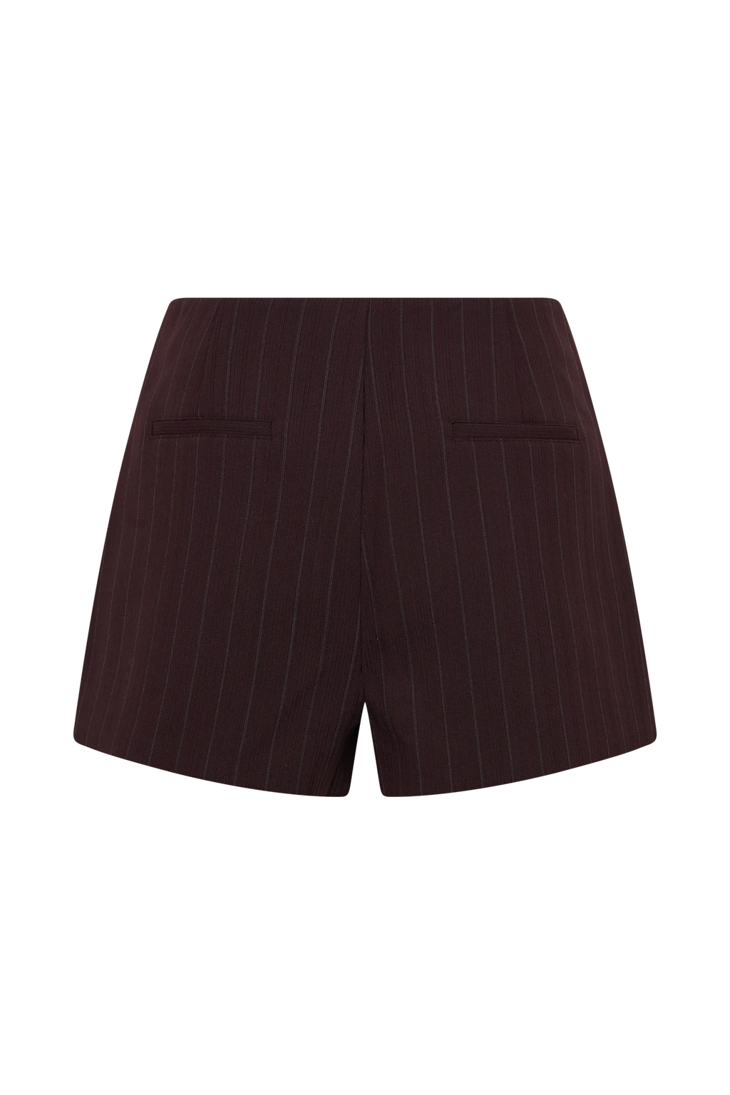 Agatha Suiting Shorts - Plum Pinstripe