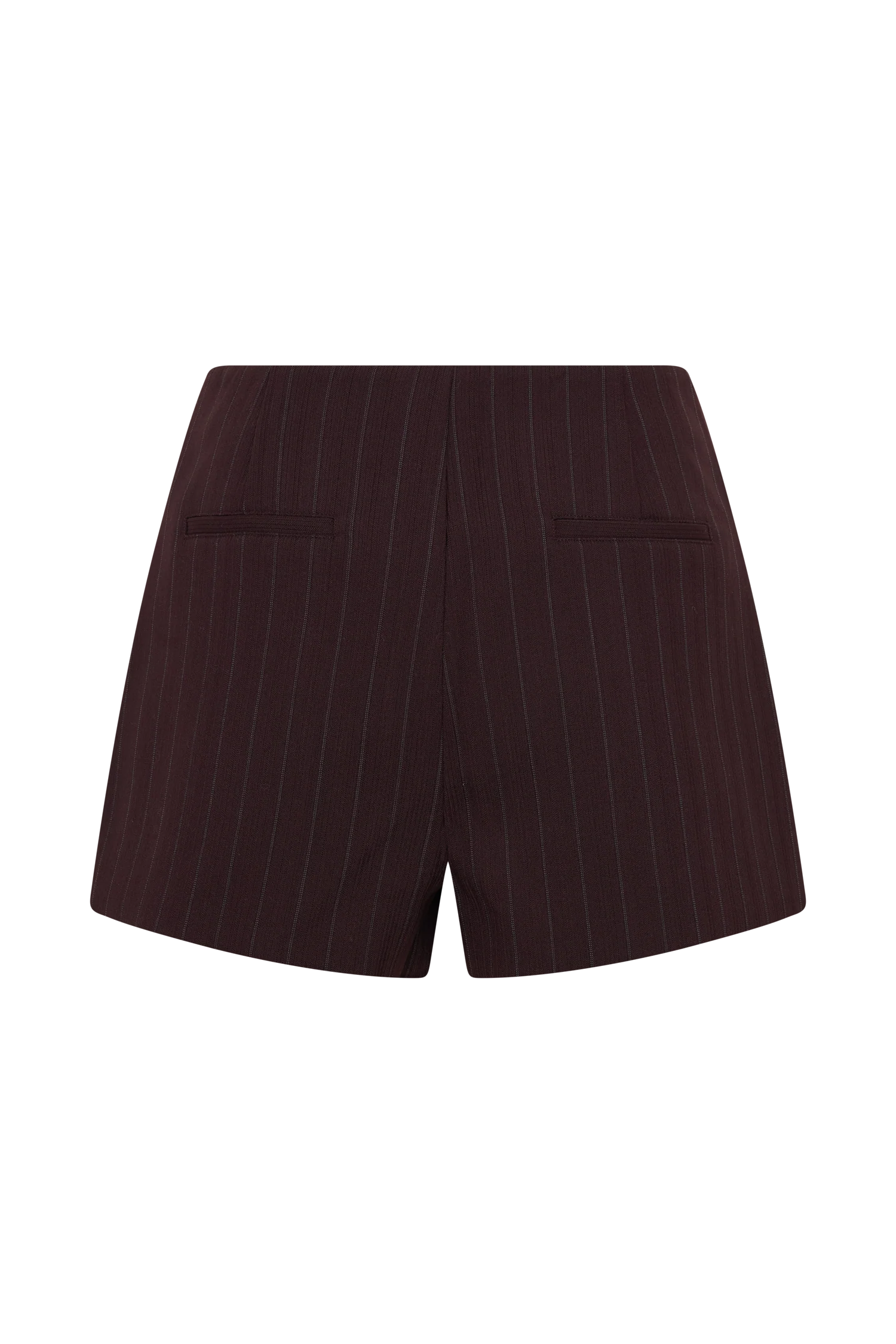 Agatha Suiting Shorts - Plum Pinstripe