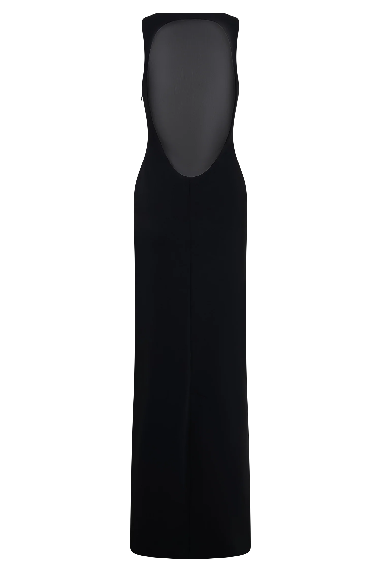 Marlon Crepe And Mesh Maxi Dress - Black