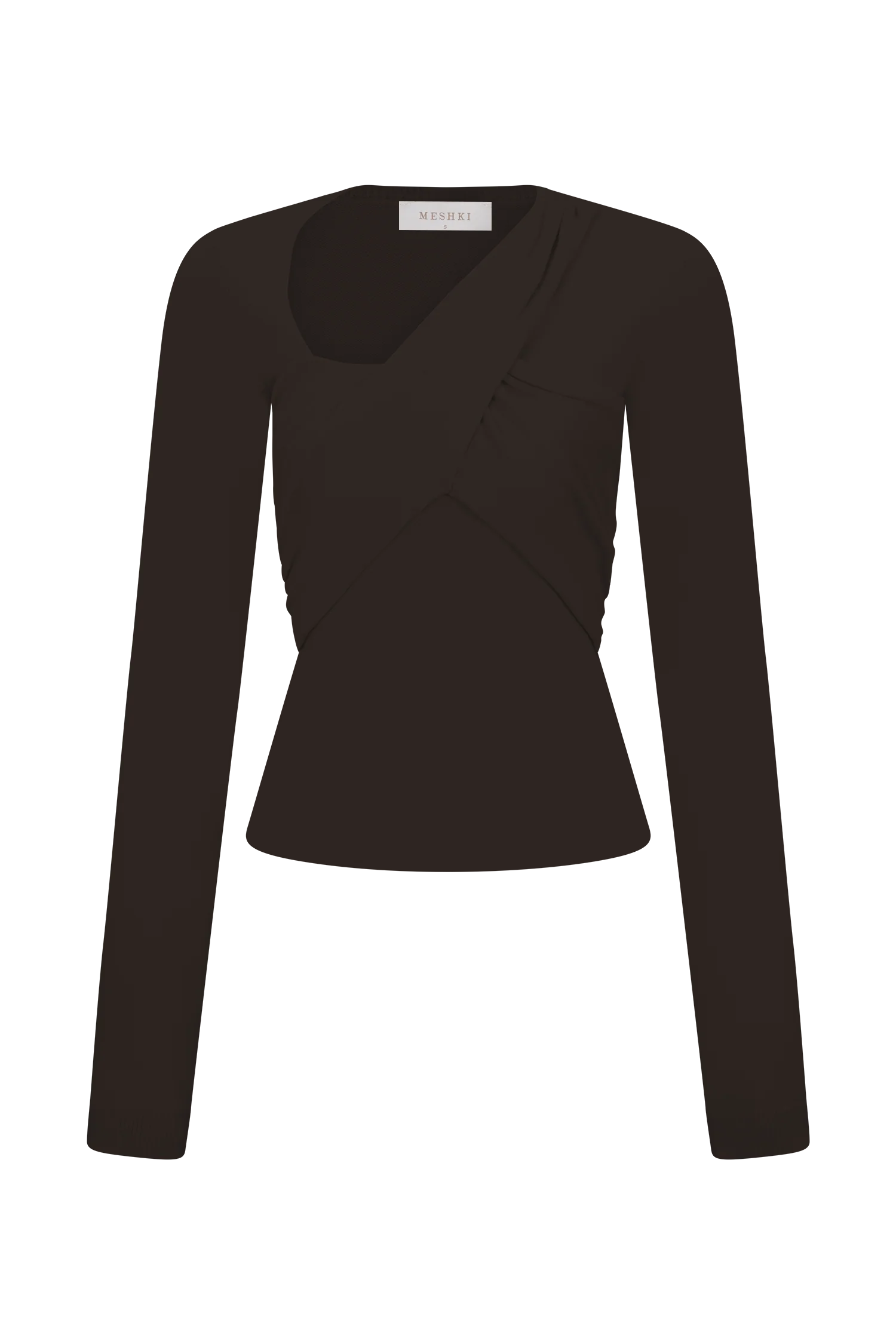 Kaylen Knit Long Sleeve Top - Dark Chocolate