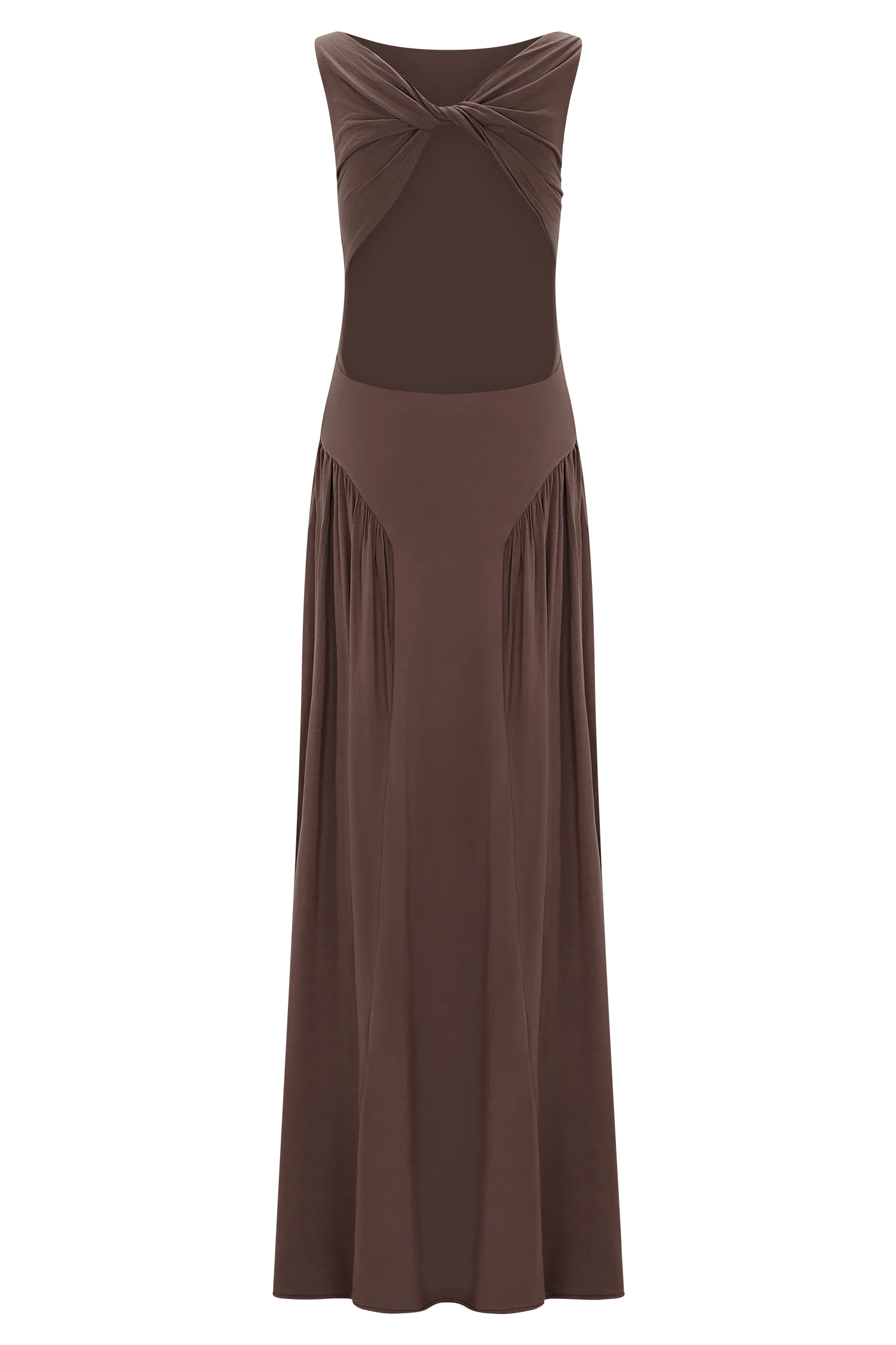 Marnie Modal Sleeveless Maxi Dress - Chocolate
