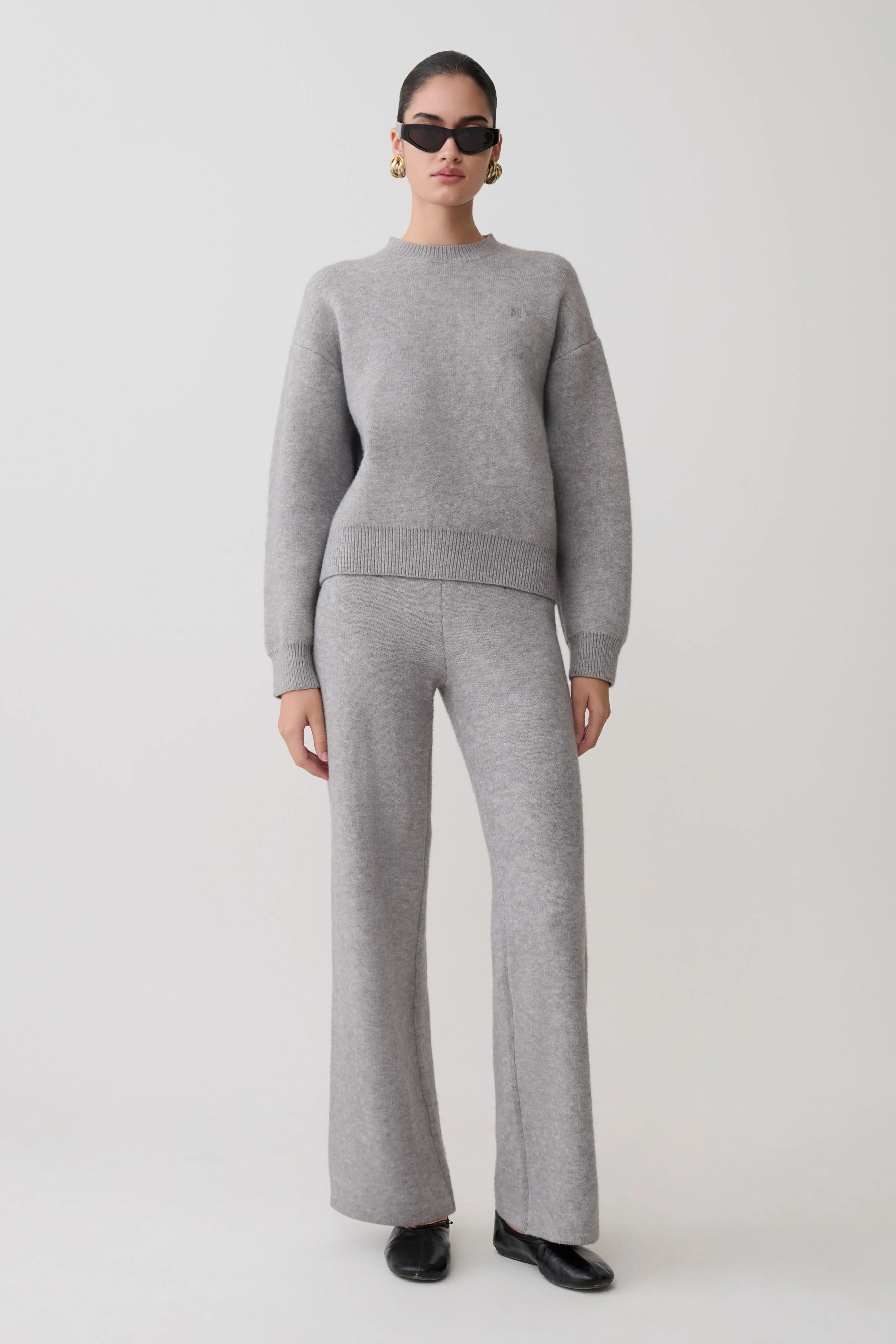 Lulu Oversized Knit Jumper - Grey Marle