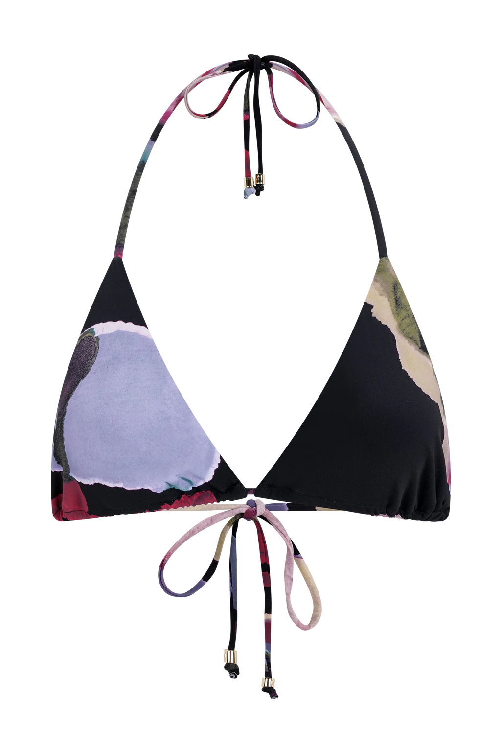 Brianna Triangle Bikini Top - Multi Fluid Reverie Print