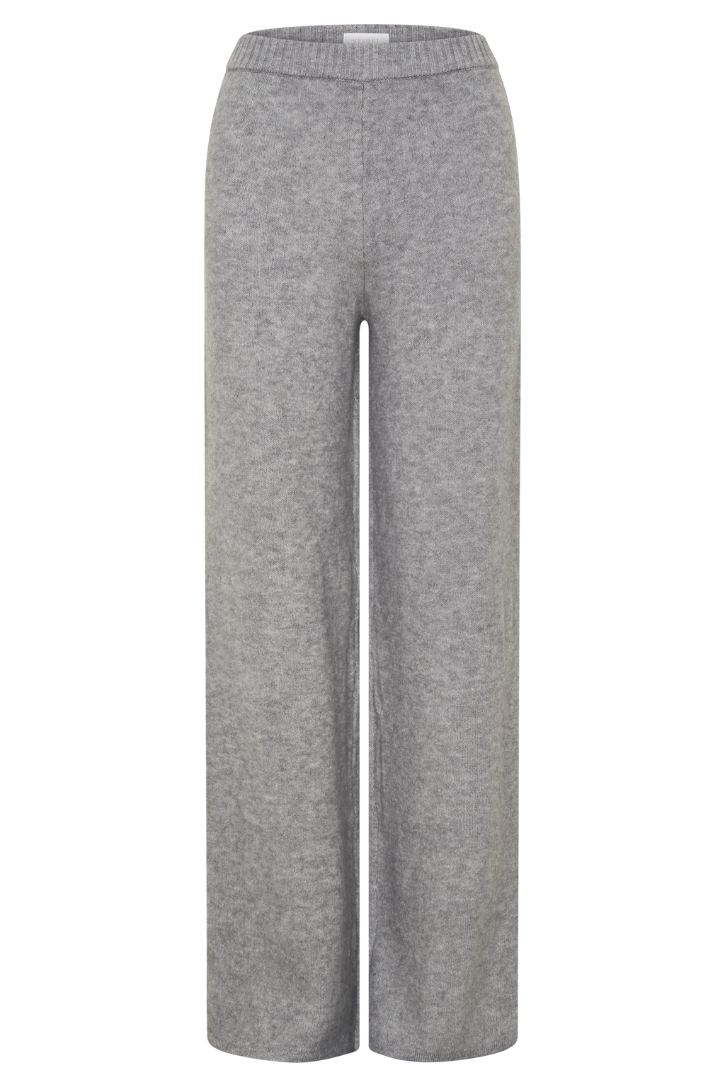 Evan Knit Wide Leg Pants - Grey Marle