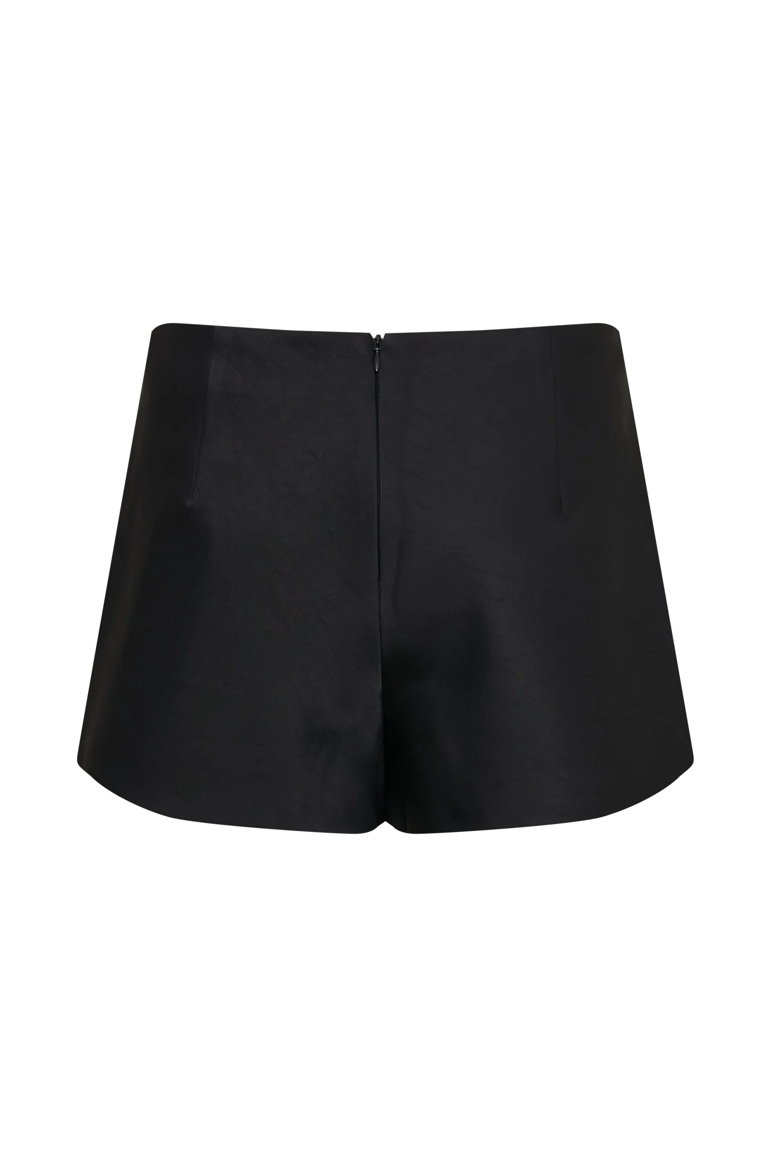 Anne Satin Mini Short - Black