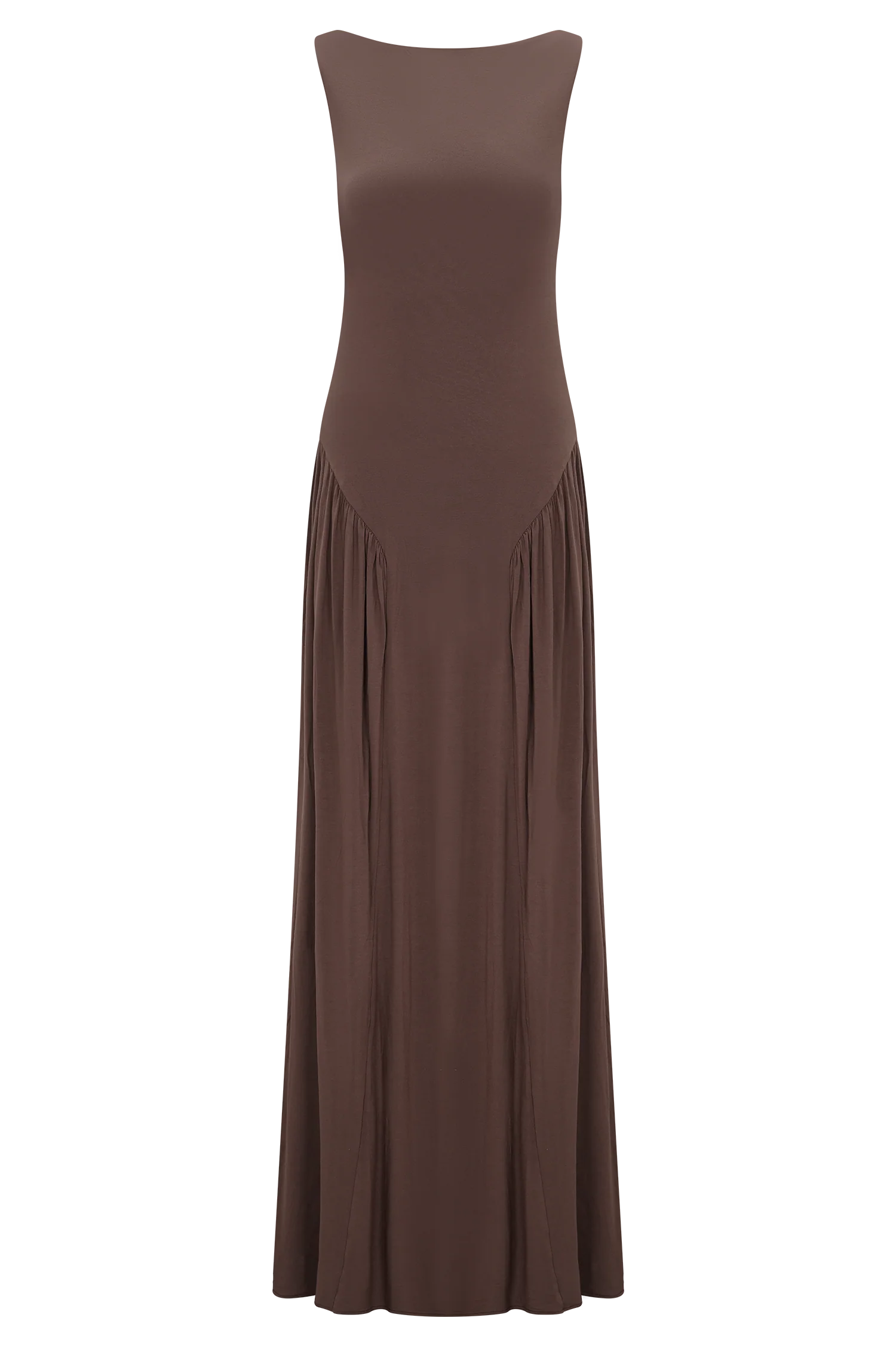 Marnie Modal Sleeveless Maxi Dress - Chocolate