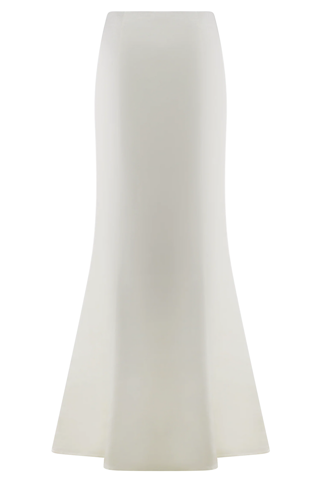 Khloe Satin Fishtail Maxi Skirt - White