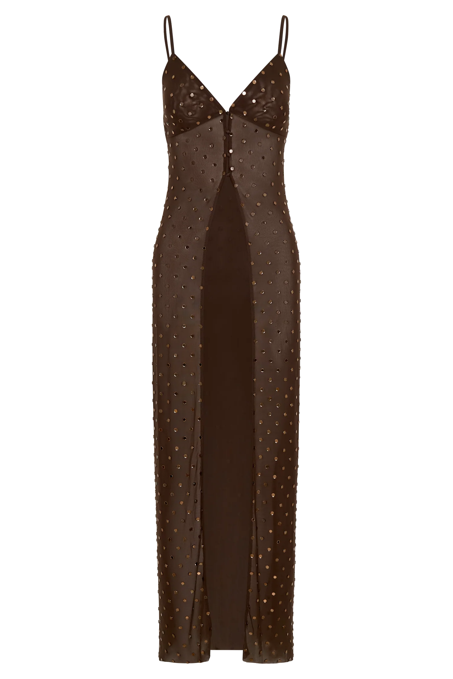 Jackie Longline Diamante Top - Chocolate