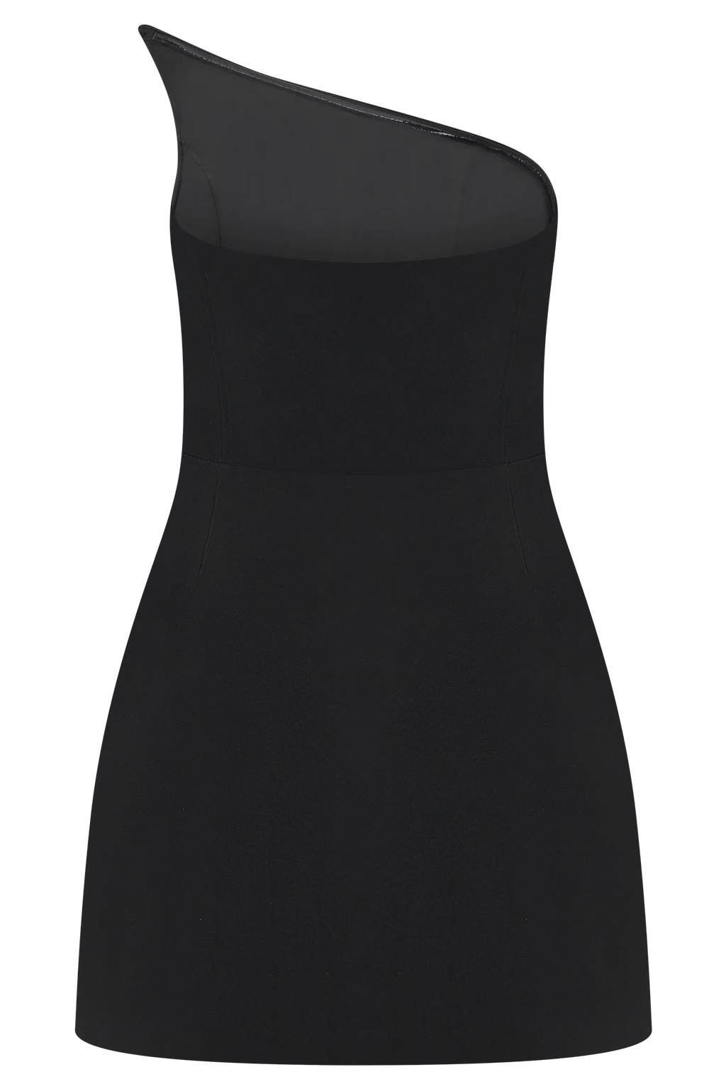 Liva Strapless Diamante Floral Trim Mini Dress - Black