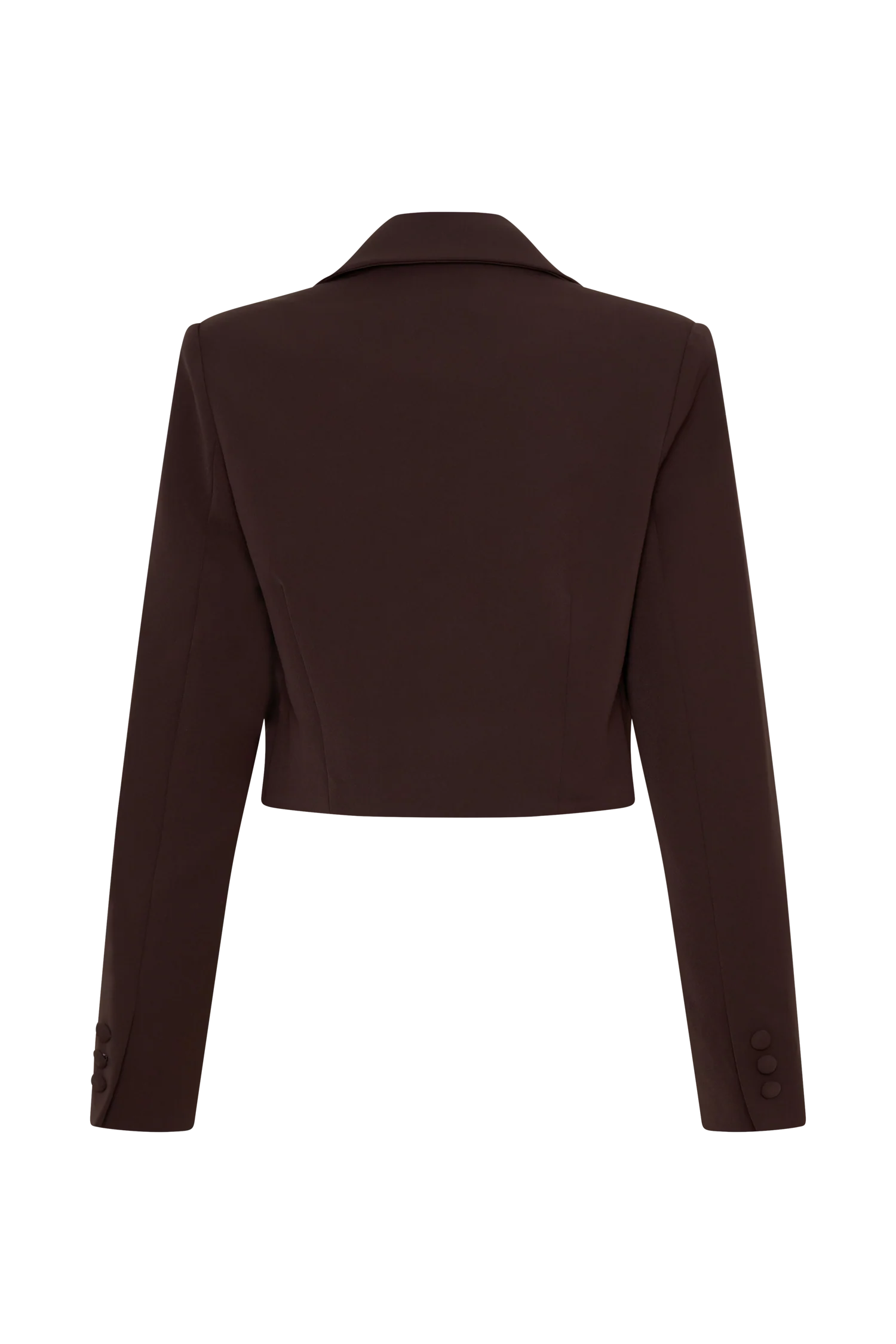 Simone Cropped Suiting Blazer - Dark Chocolate