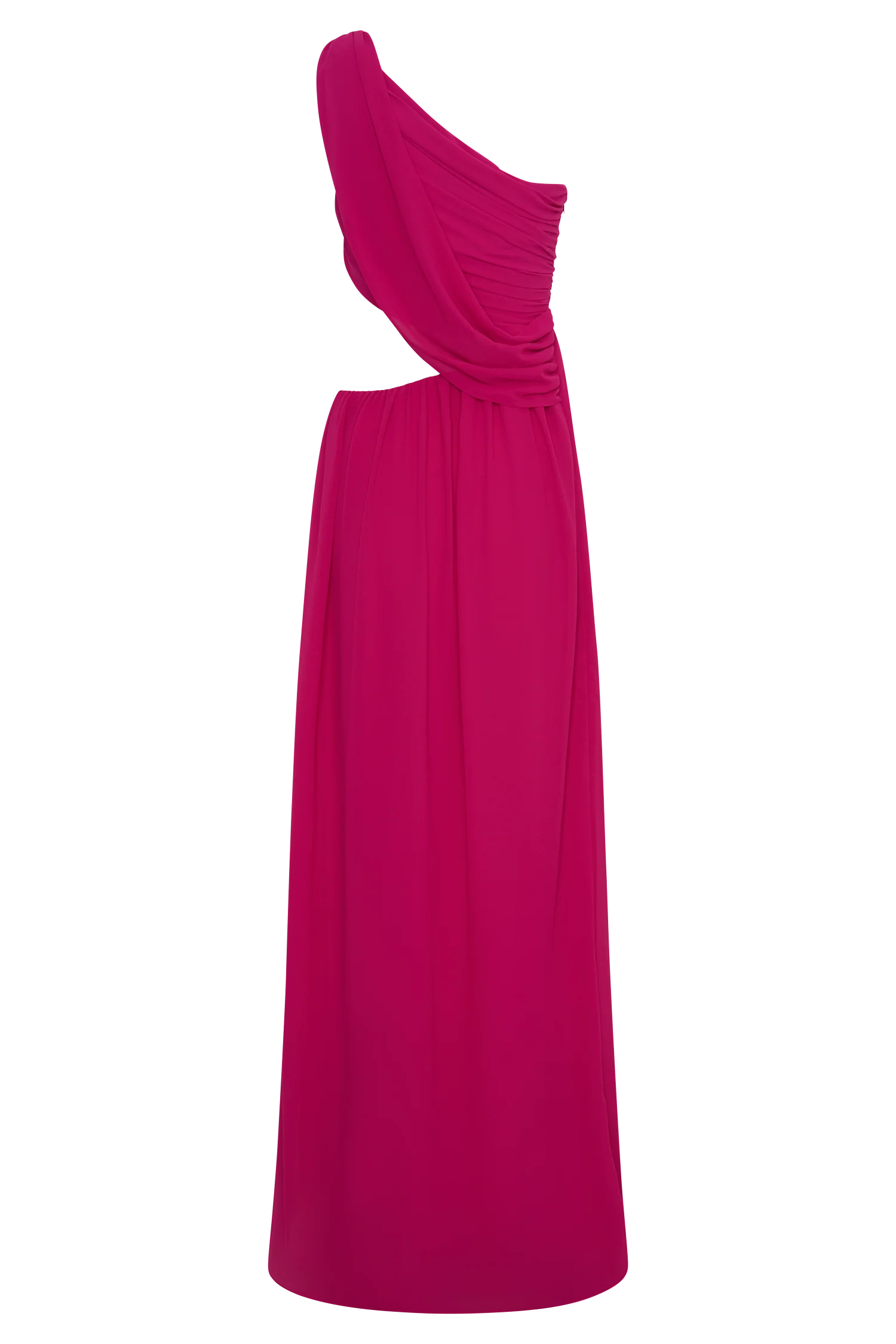 Aria Chiffon Cut Out Maxi Dress - Fuchsia